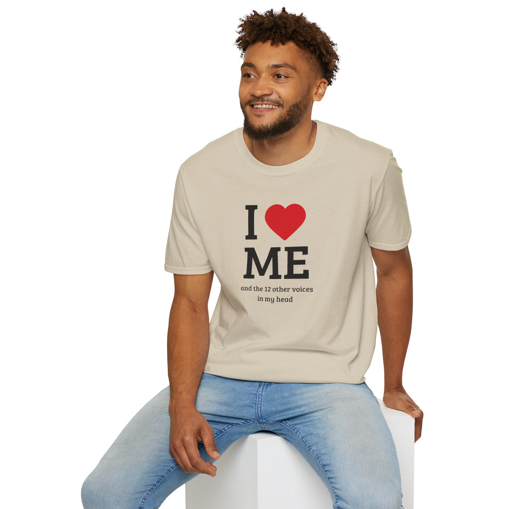 Soft Flexible Tee - Men and Women - I love me and the 12 other voices