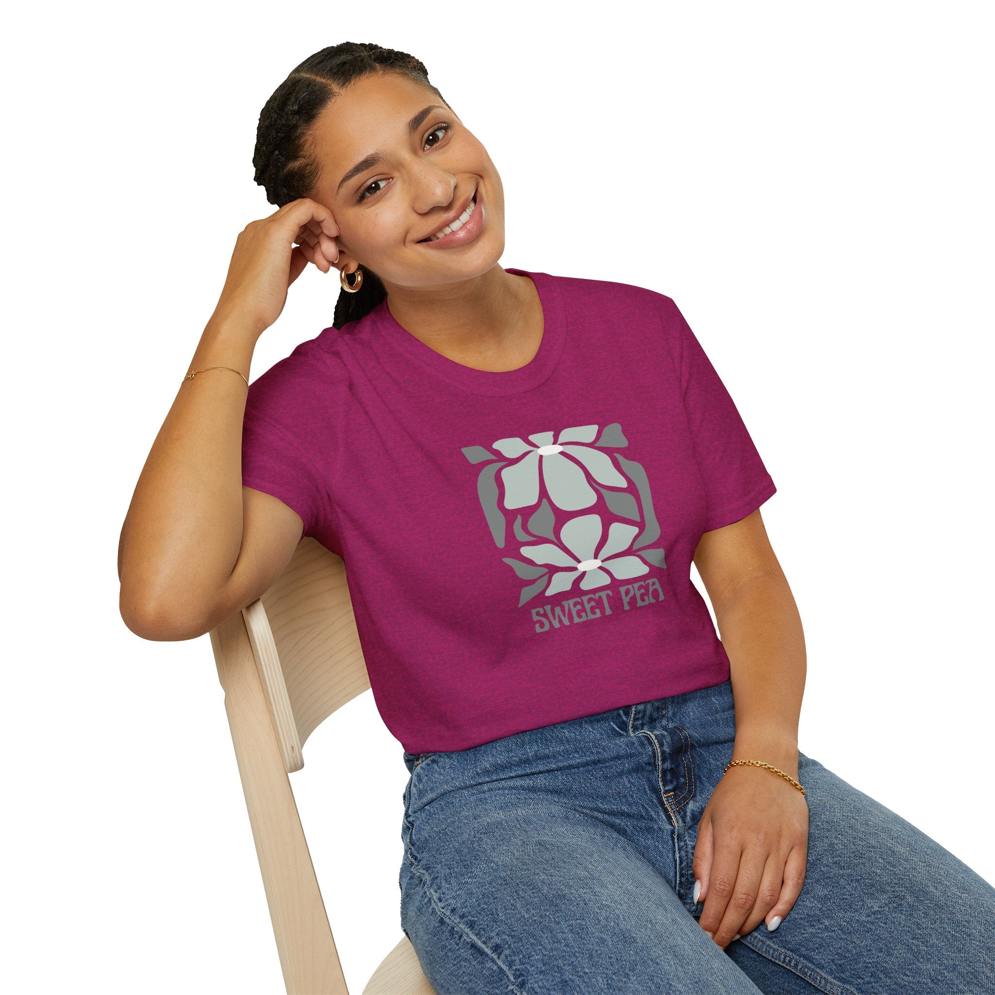 Women's Soft Relaxed Tee - Sweet pea