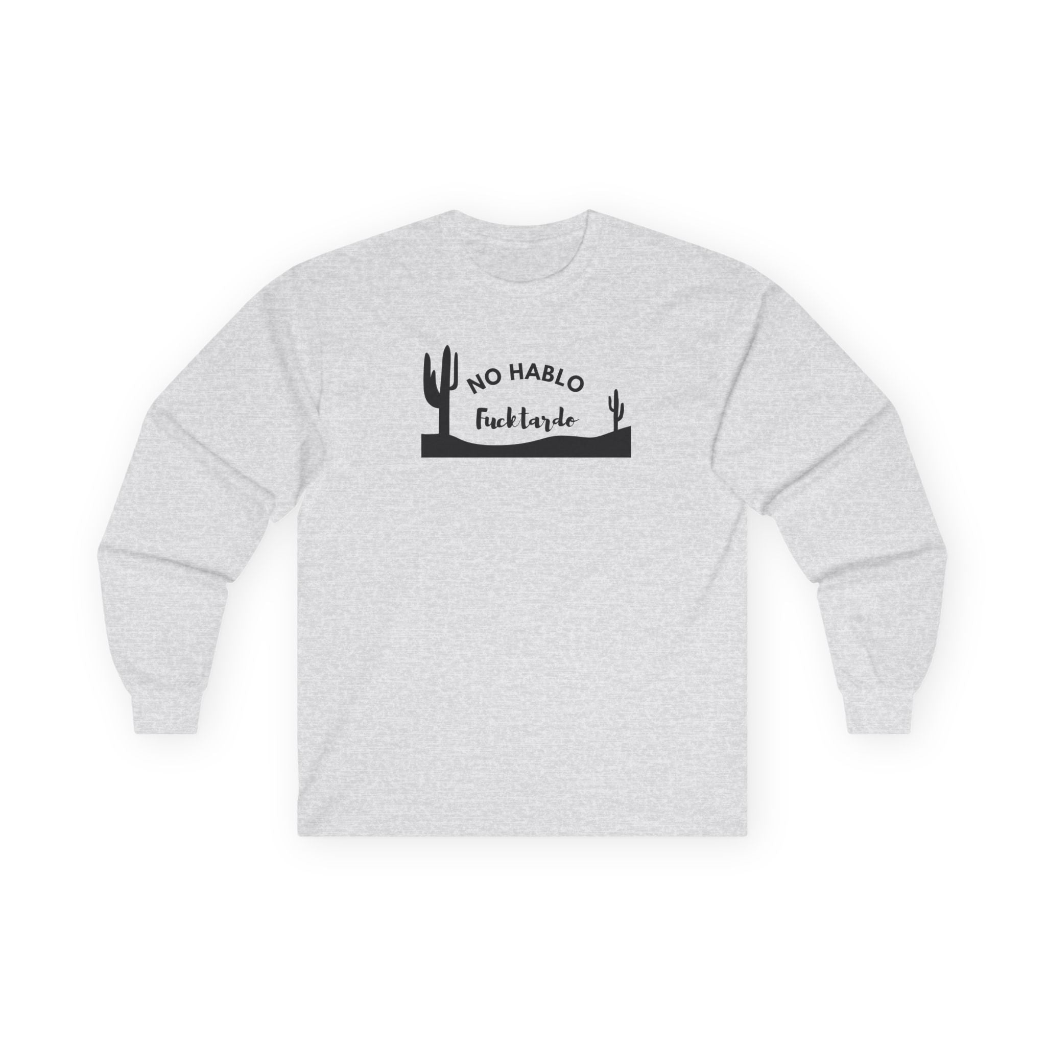 Men's Long Soft Sleeve - No Hablo in Black