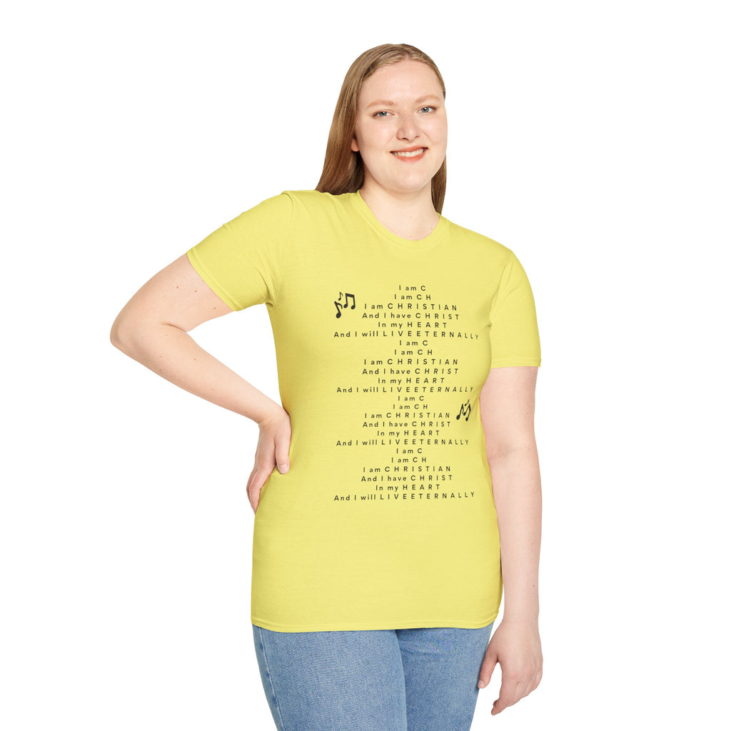 Men & Woman Softstyle T-Shirt - "C-h-r-i-s-t-i-a-n" "Song"