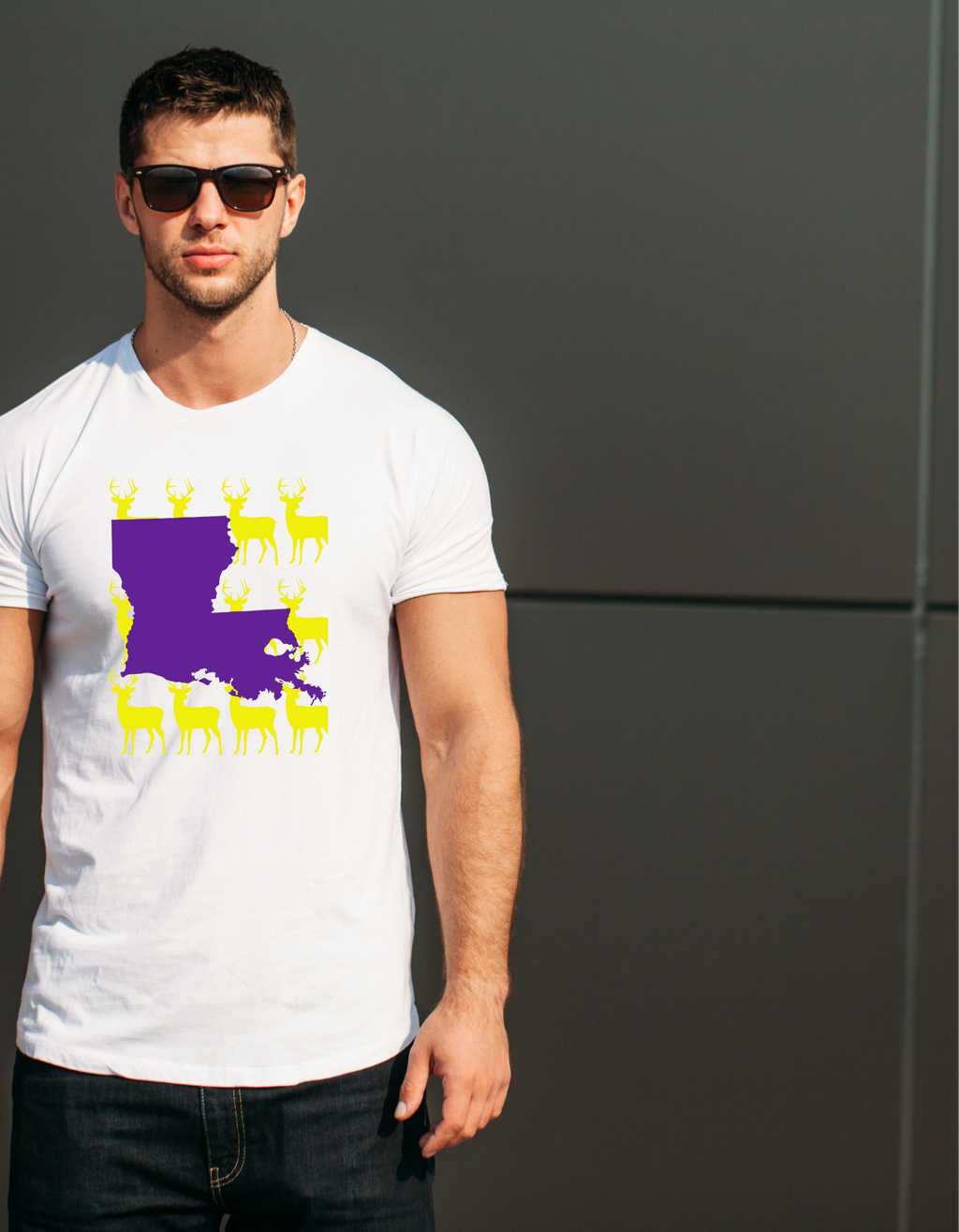 Mens LSU & Deer Soft Tee