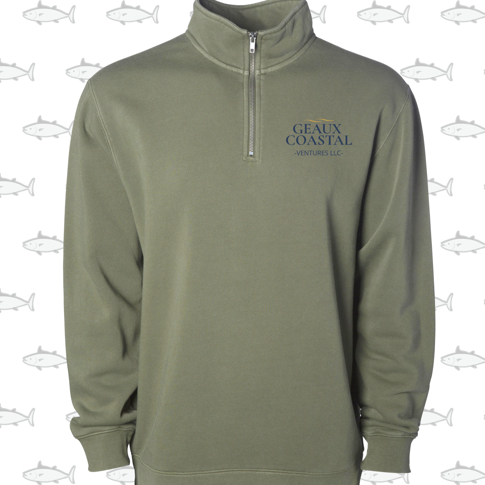 Men's Quarter-Zip Pullover  (Logo on both sides) - Medium Weight (perfect for golf)