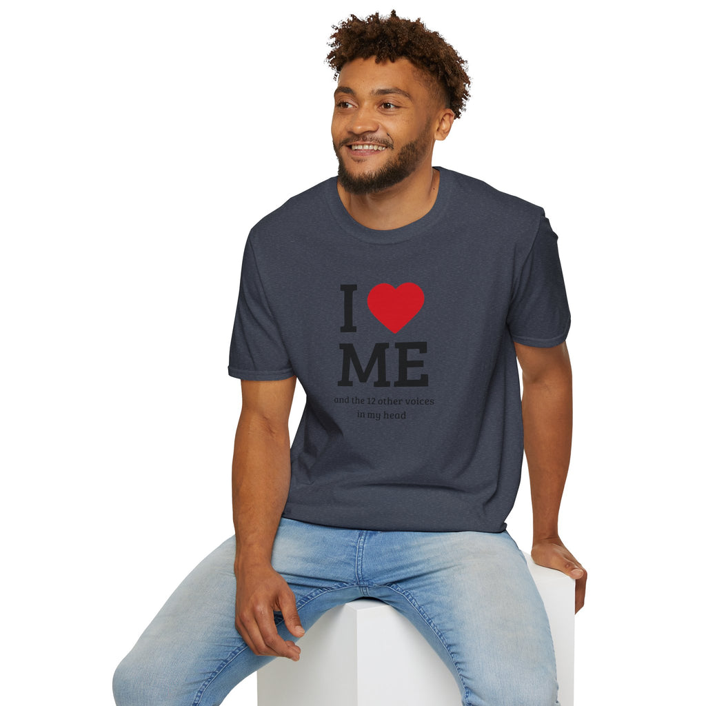 Soft Flexible Tee - Men and Women - I love me and the 12 other voices