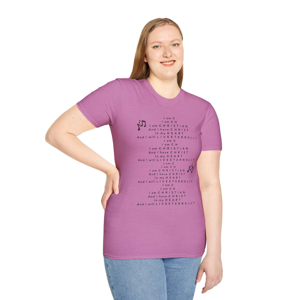 Men & Woman Softstyle T-Shirt - "C-h-r-i-s-t-i-a-n" "Song"