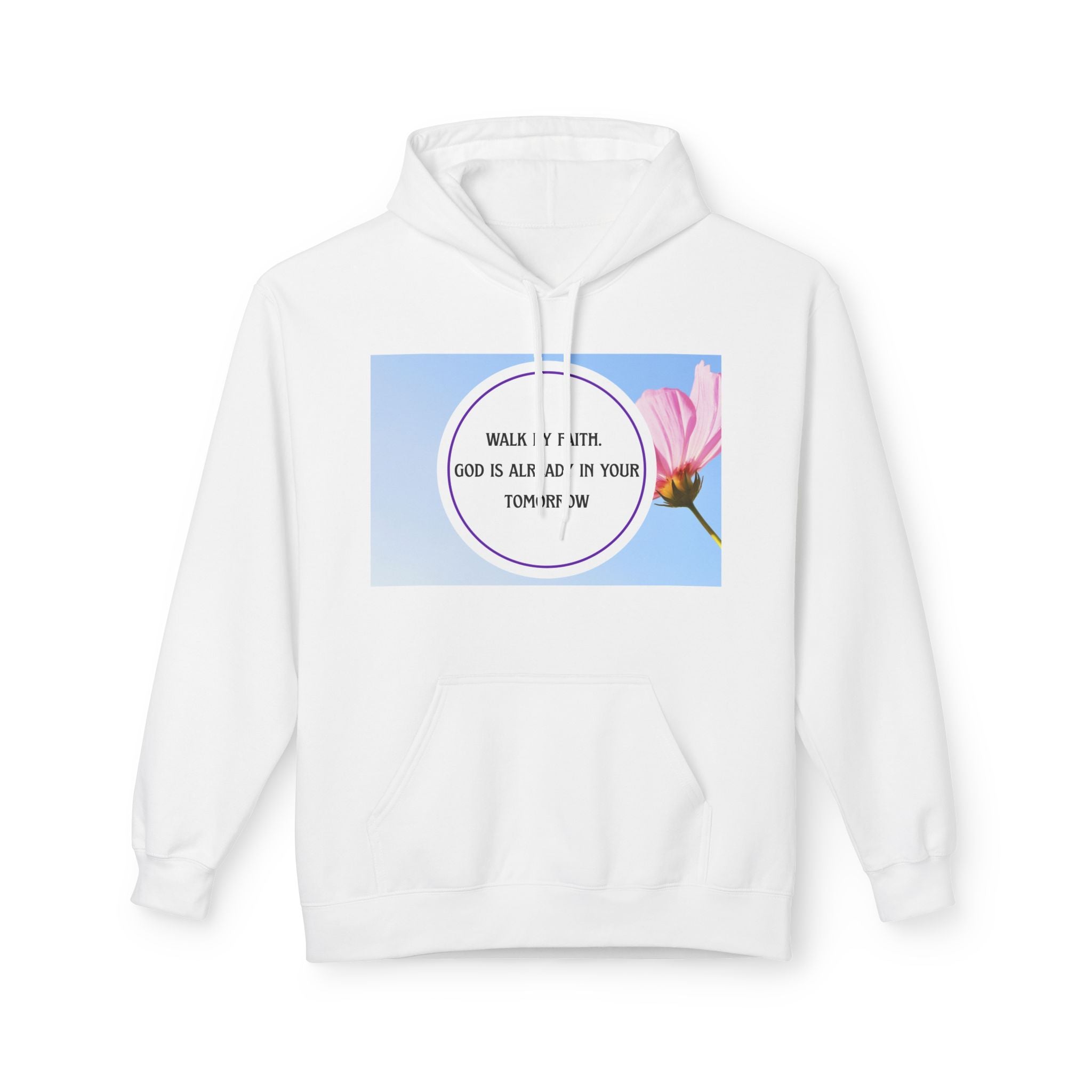 Woman's Midweight  Super Softstyle Fleece Hoodie - Walk by faith