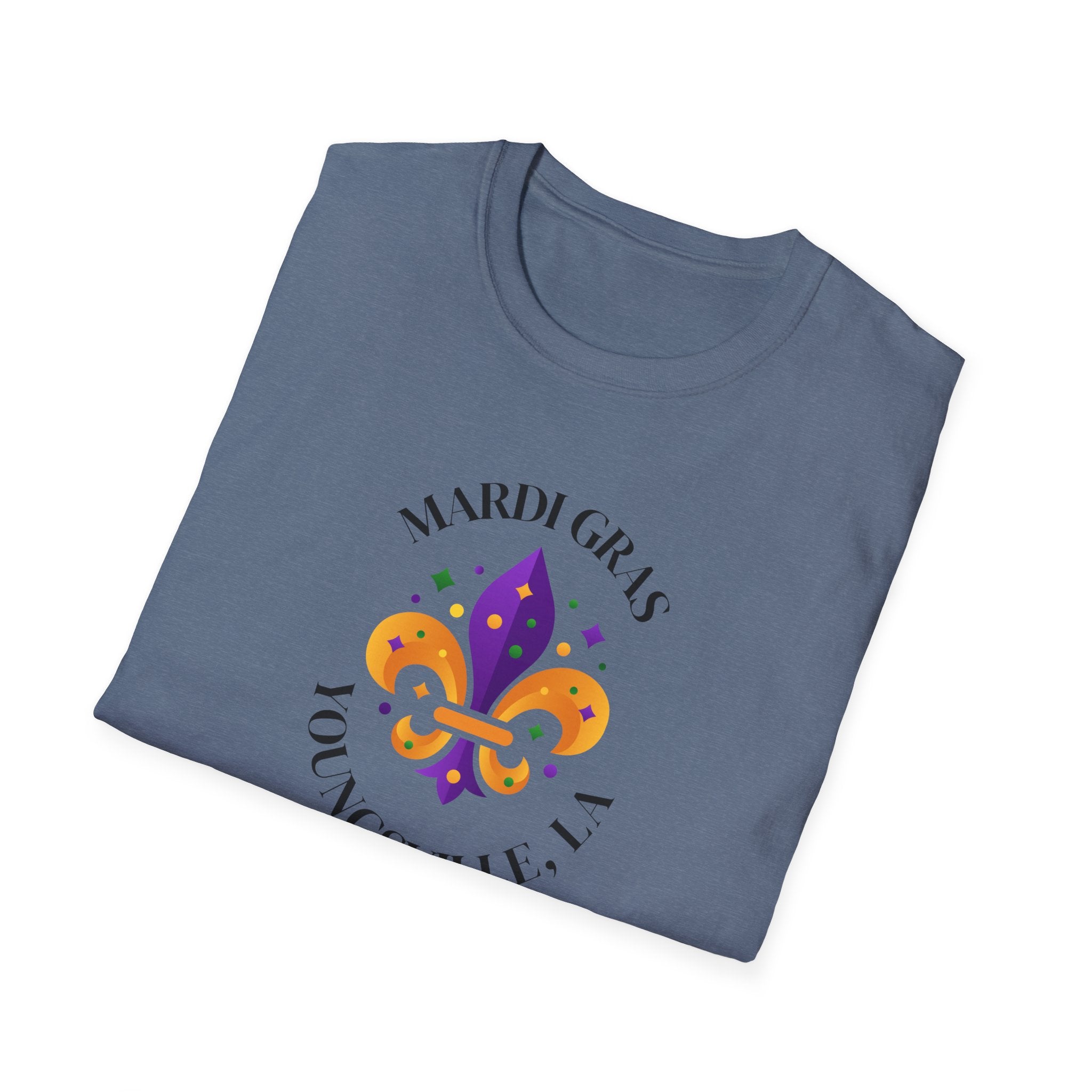 Relaxed Soft Tee for Men and Women Mardi Grad Youngsville La