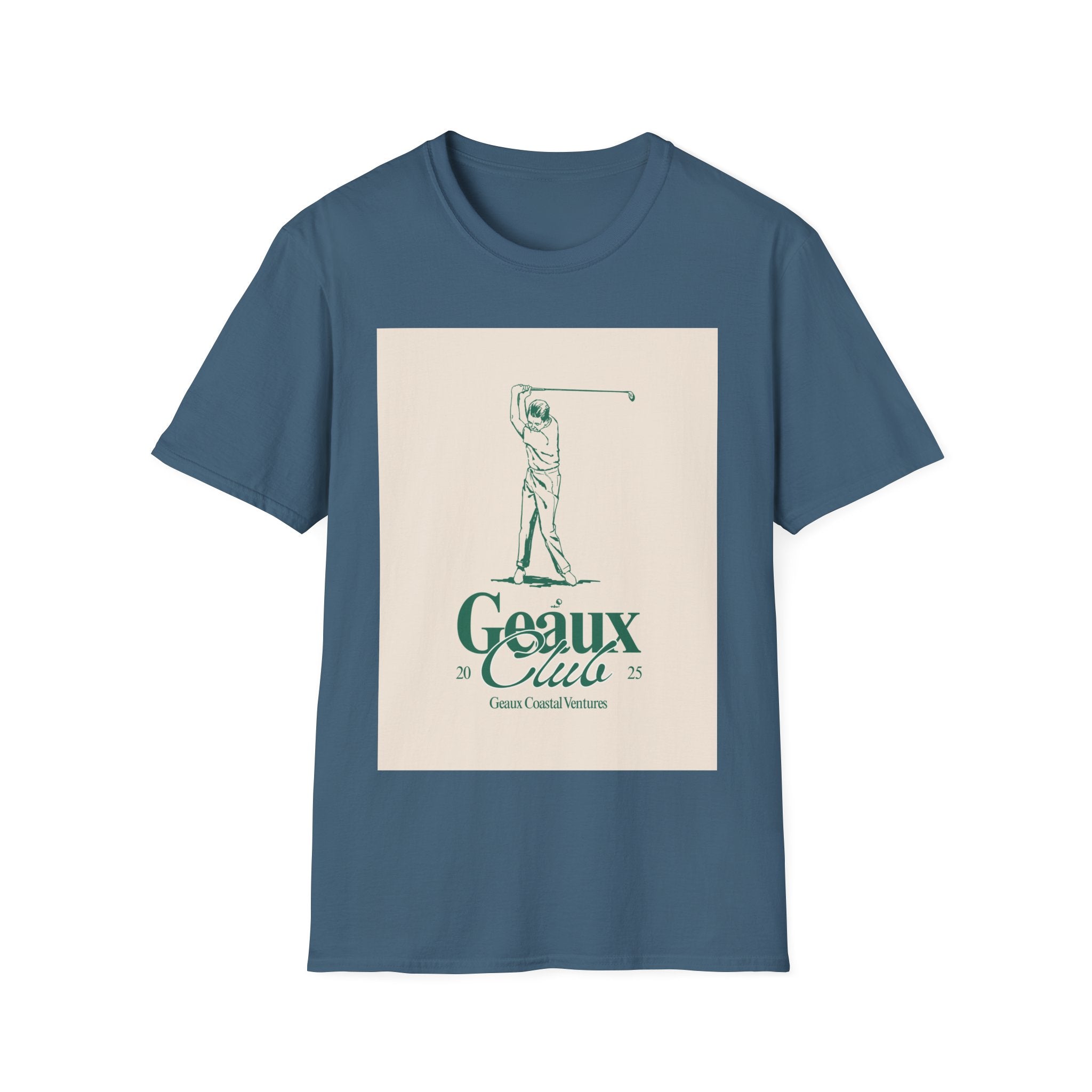 Soft Tee - Men & Women "Geaux" "Golf" Beige