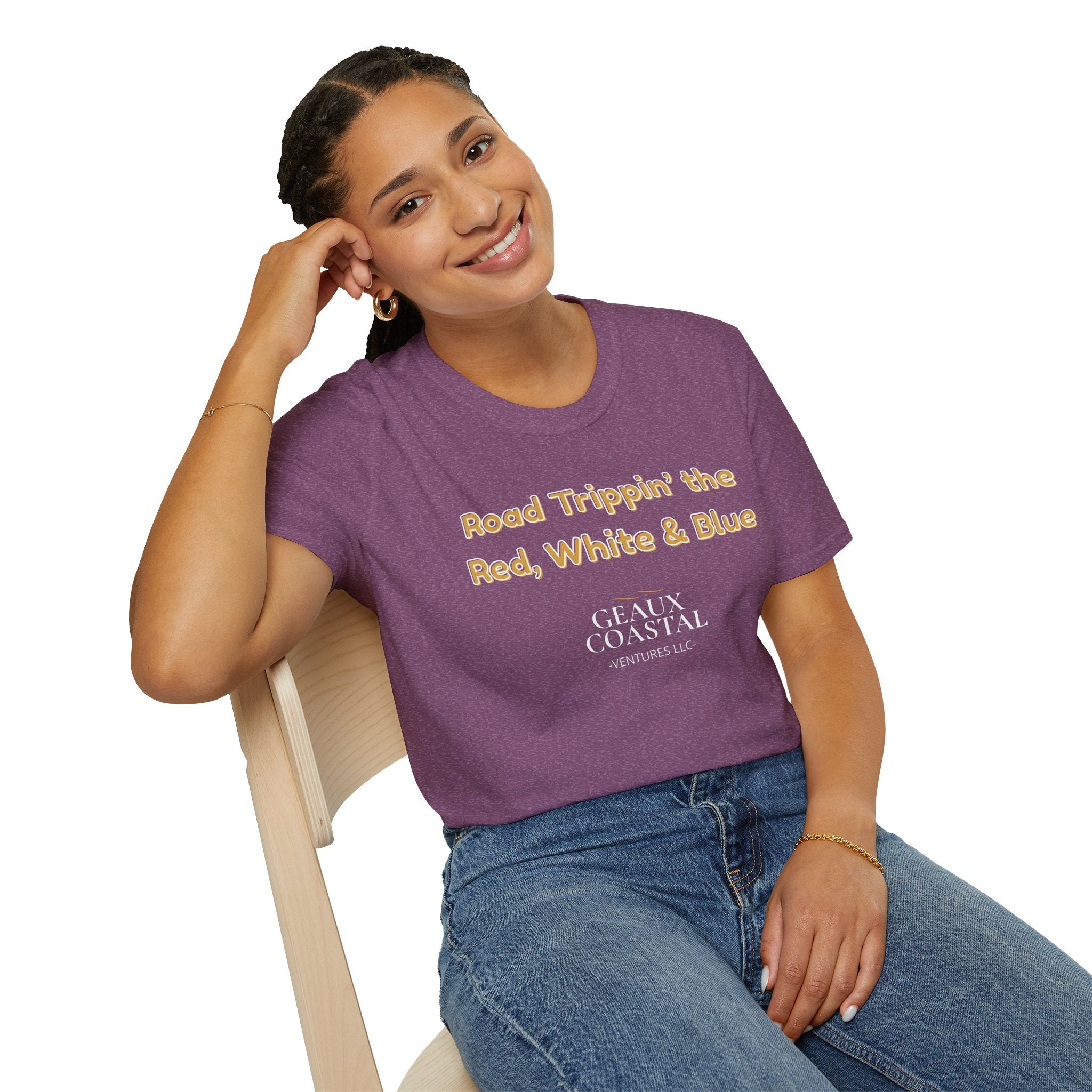 Men or Women Relaxed Soft Tee -  Road Tripping the USA