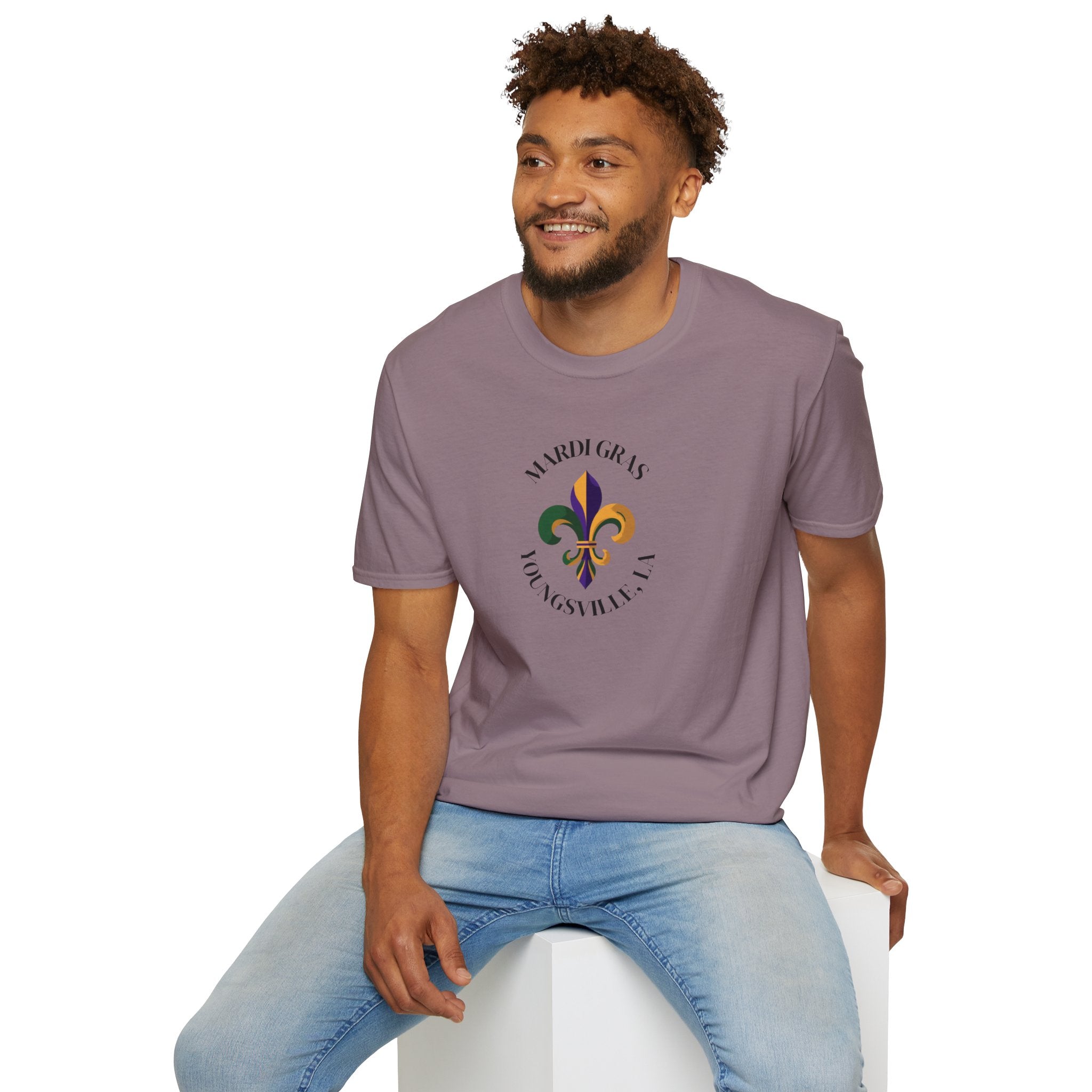 Relaxed Soft T Shirt-  Men and Woman Mardi Gras Youngsville La