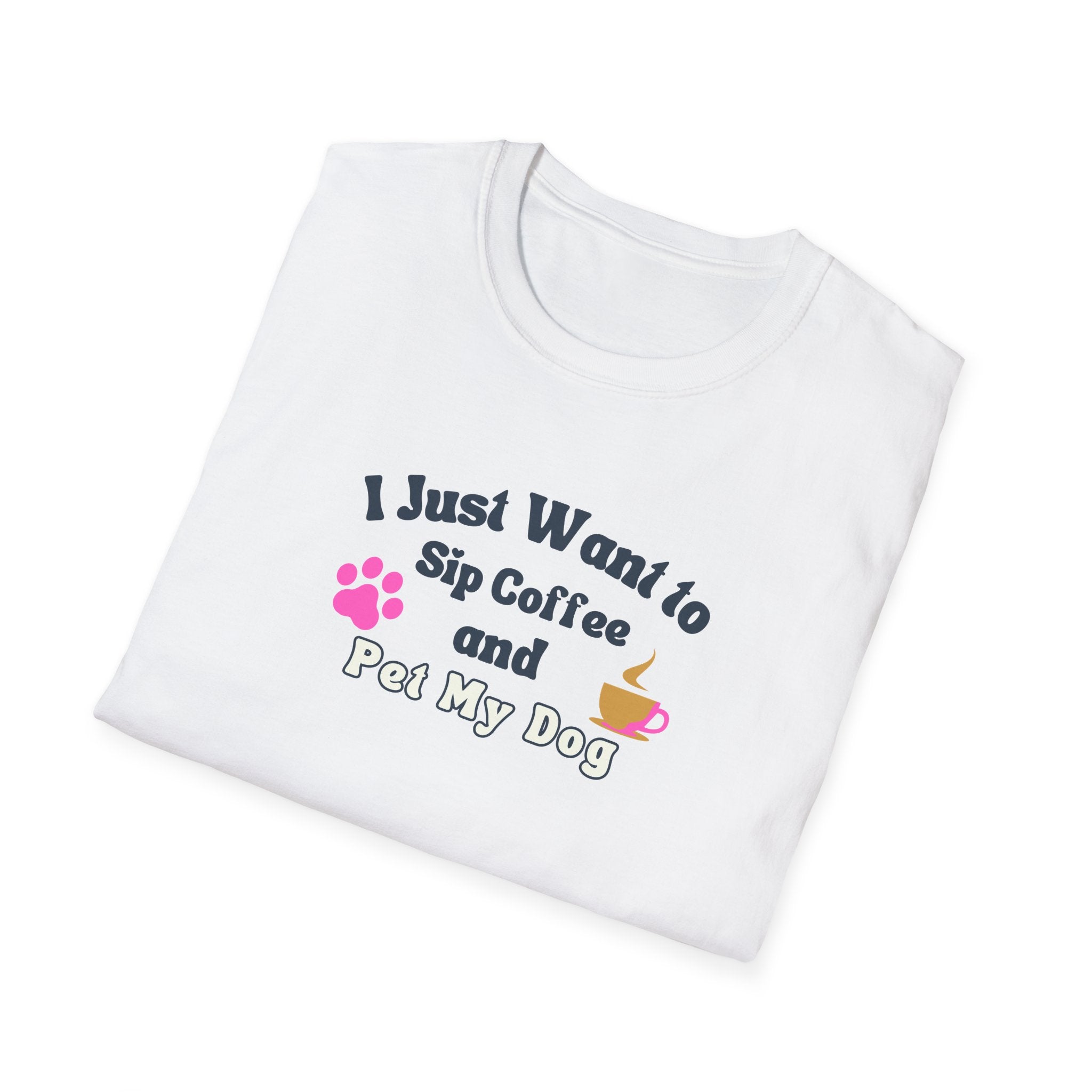 Women's Soft Relaxed Tee - Coffee and Dogs