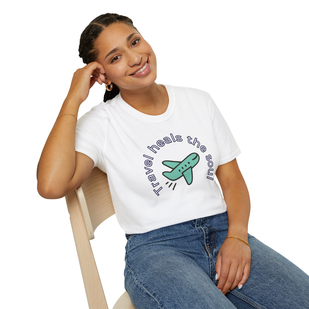 Comfty Woman's  Softstyle T-Shirt - "Travel"  "Heals The Soul"