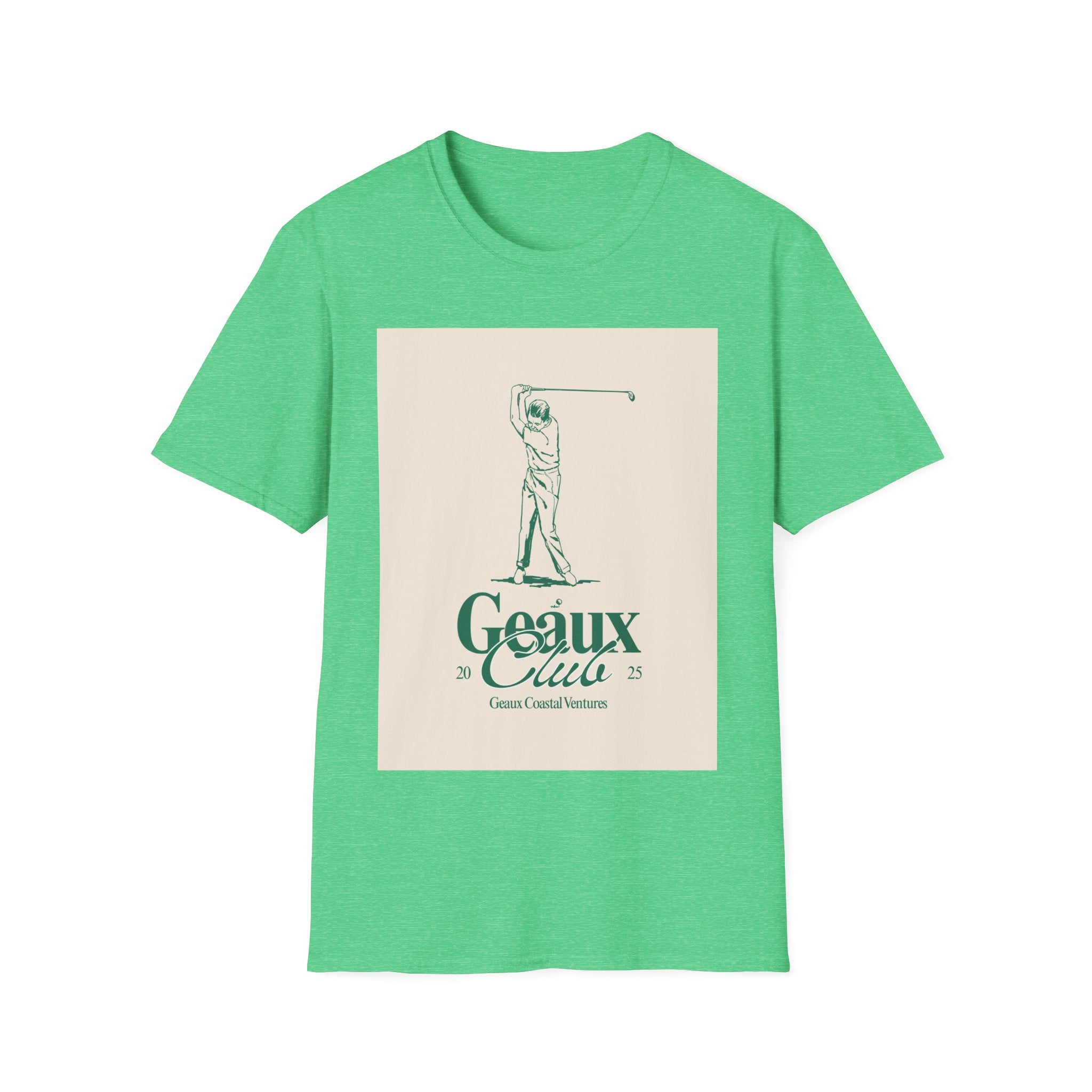 Soft Tee - Men & Women "Geaux" "Golf" Beige