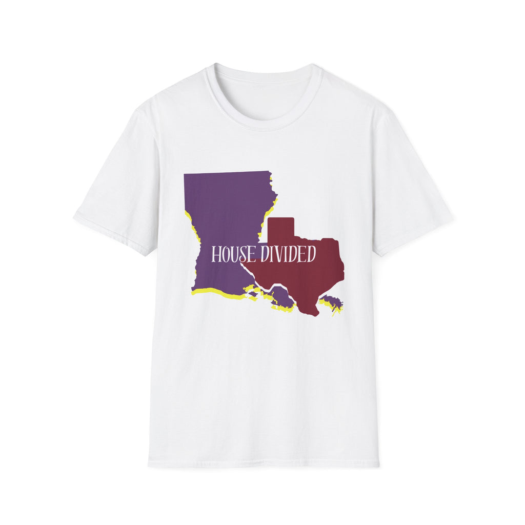 Soft Tee "House Divided"  Men & Women "LSU" "Aggies"