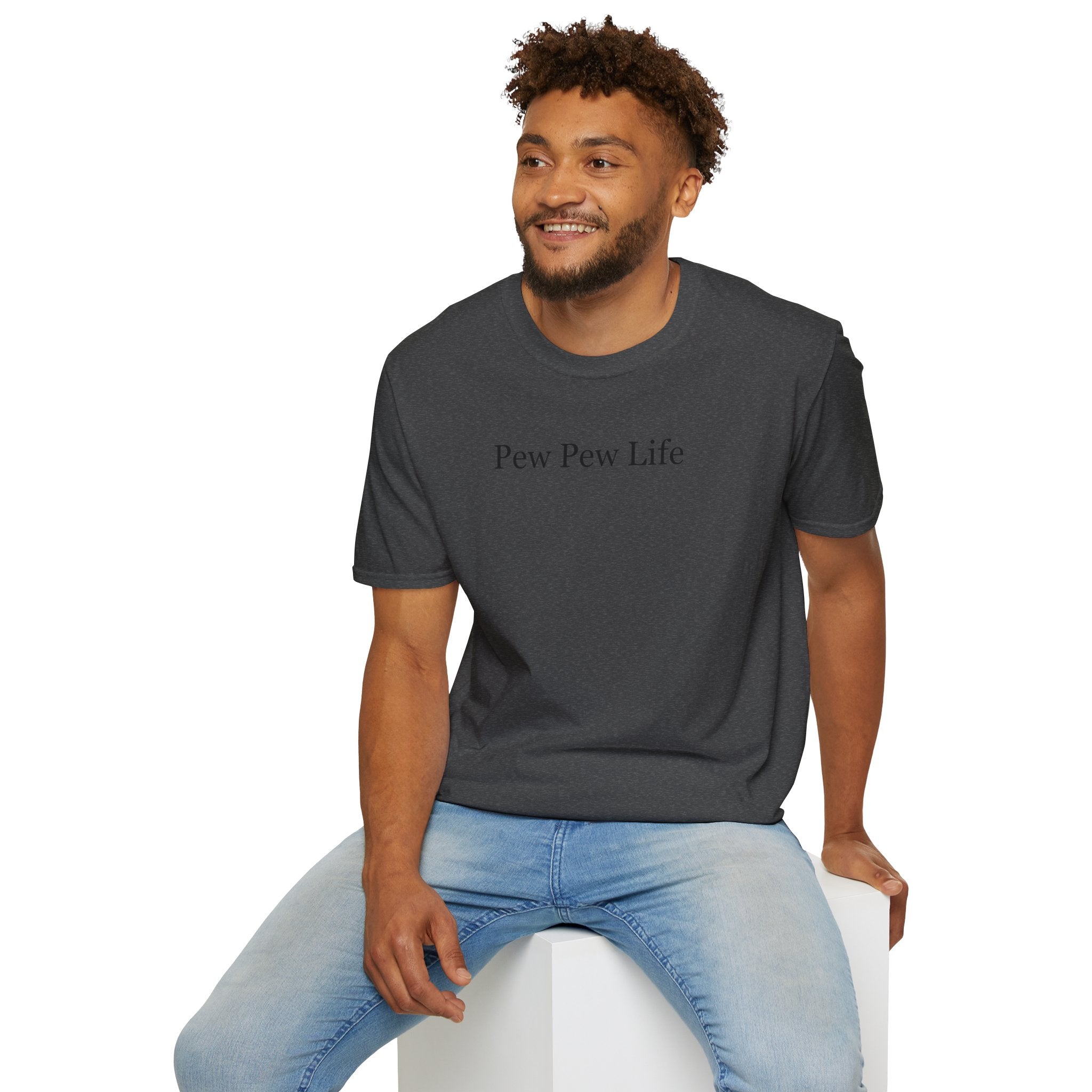 Relaxed Men's Tee - Pew Pew Life