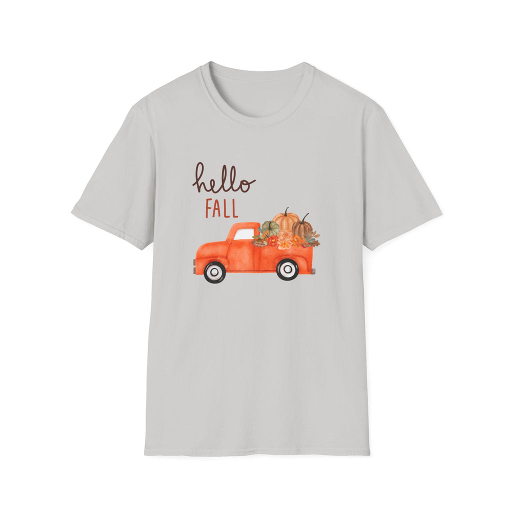 Woman Soft Relaxed Tee -  Hello Fall - Cute - Truck