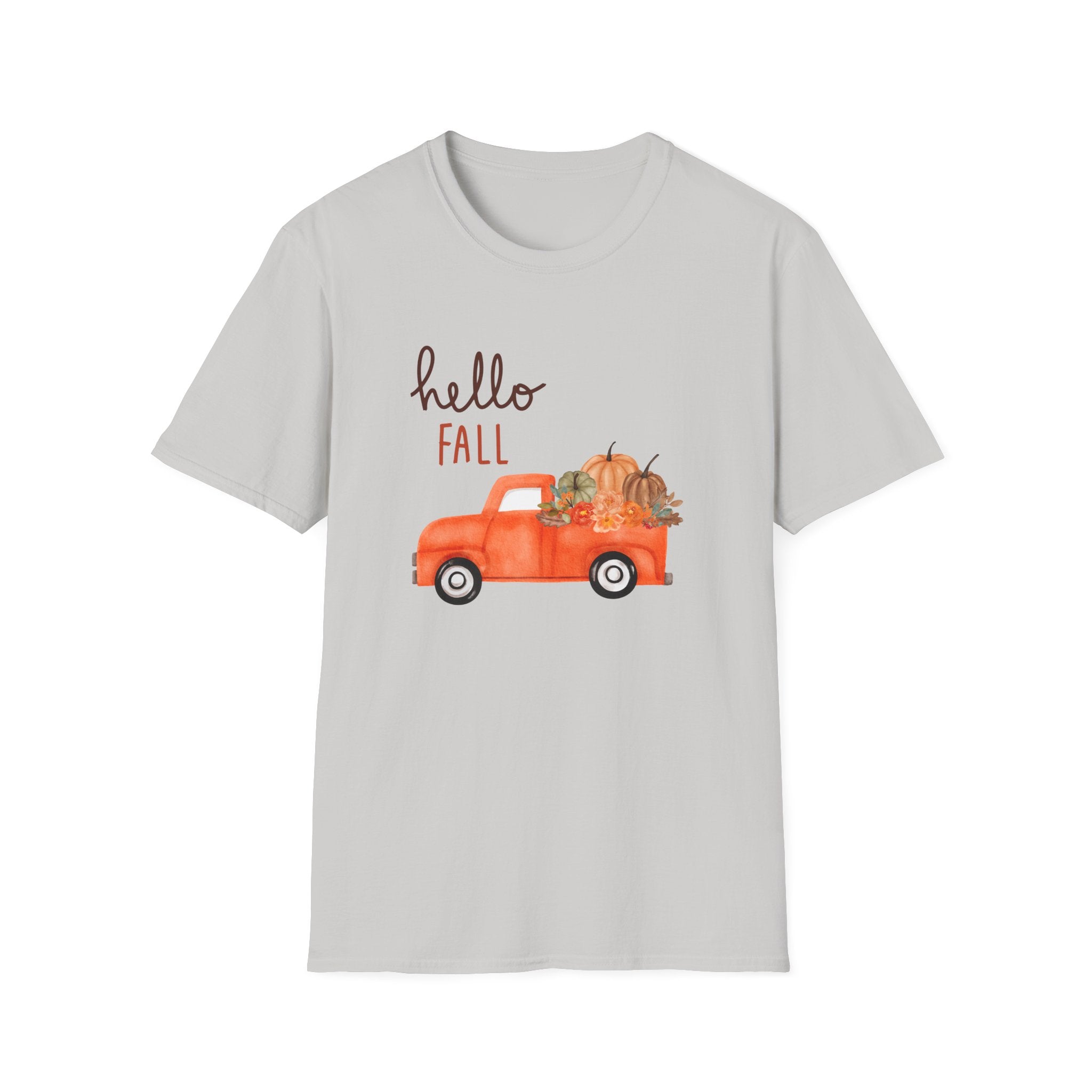Woman Soft Relaxed Tee -  Hello Fall - Cute - Truck