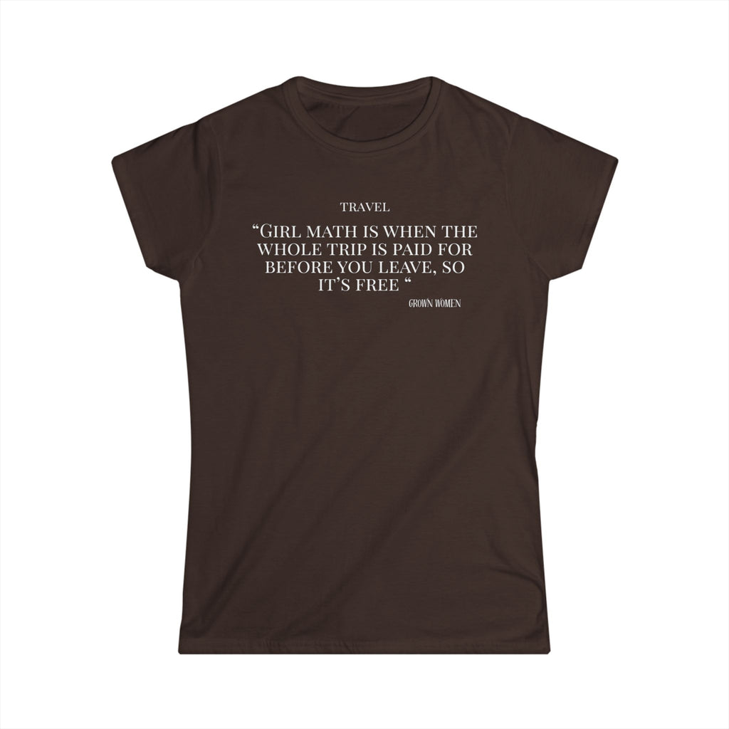 Women's Softstyle Fitted T Shirt - Travel Math