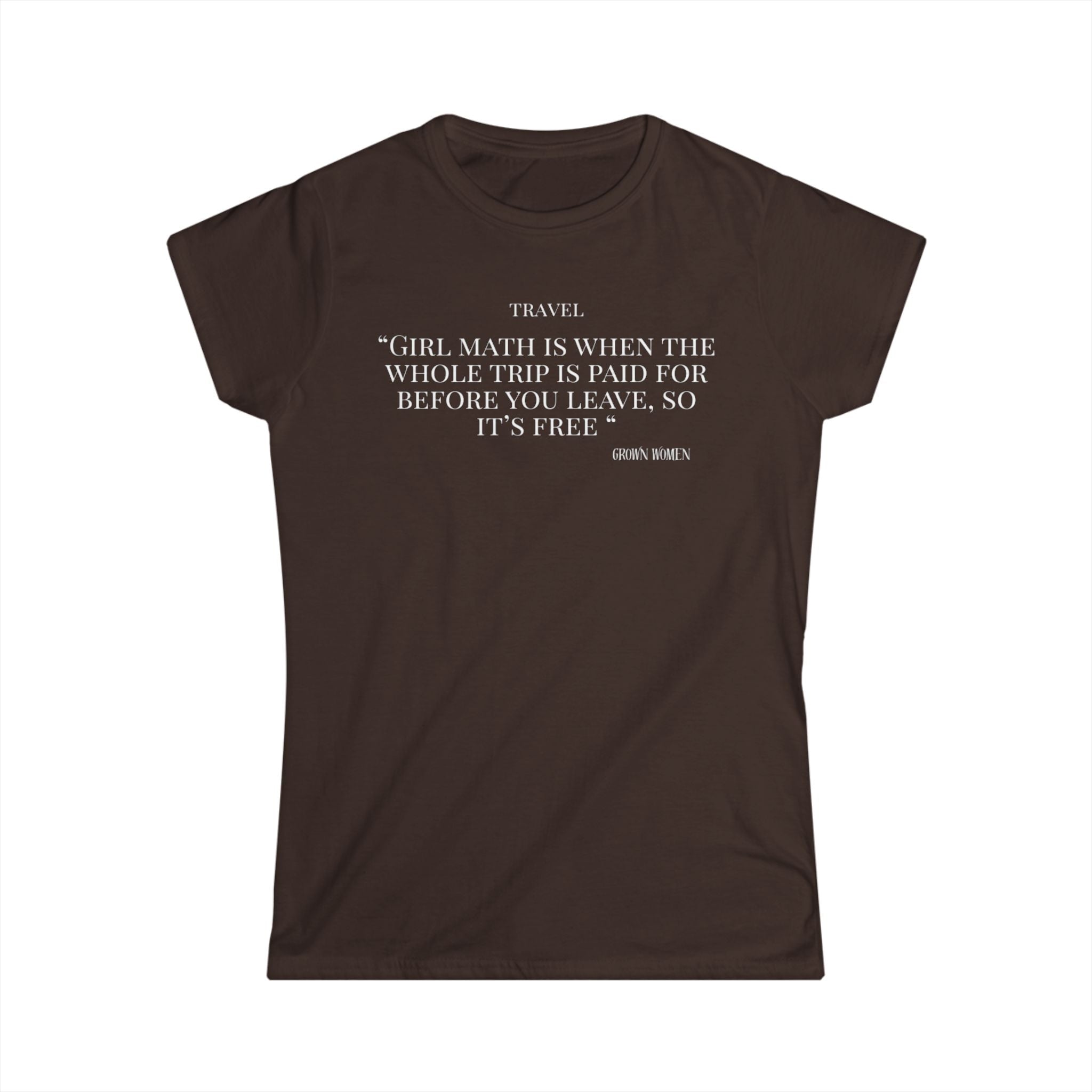 Women's Softstyle Fitted T Shirt - Travel Math