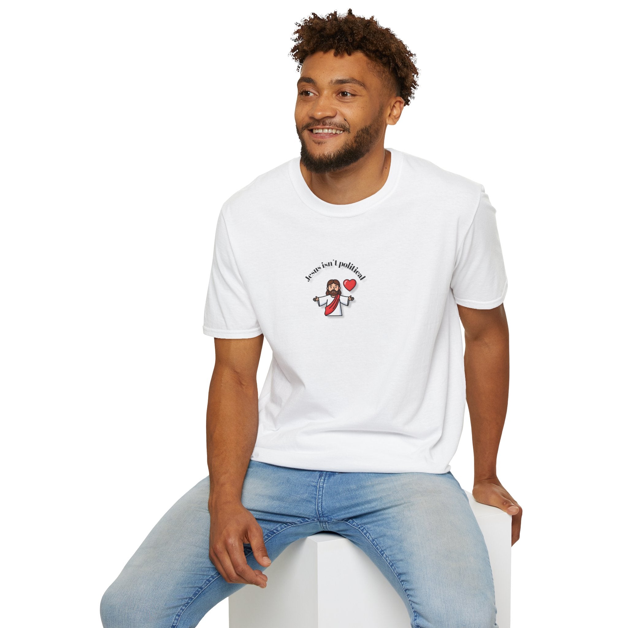 Relaxed Men & Women Soft Tee - Jesus isn't political