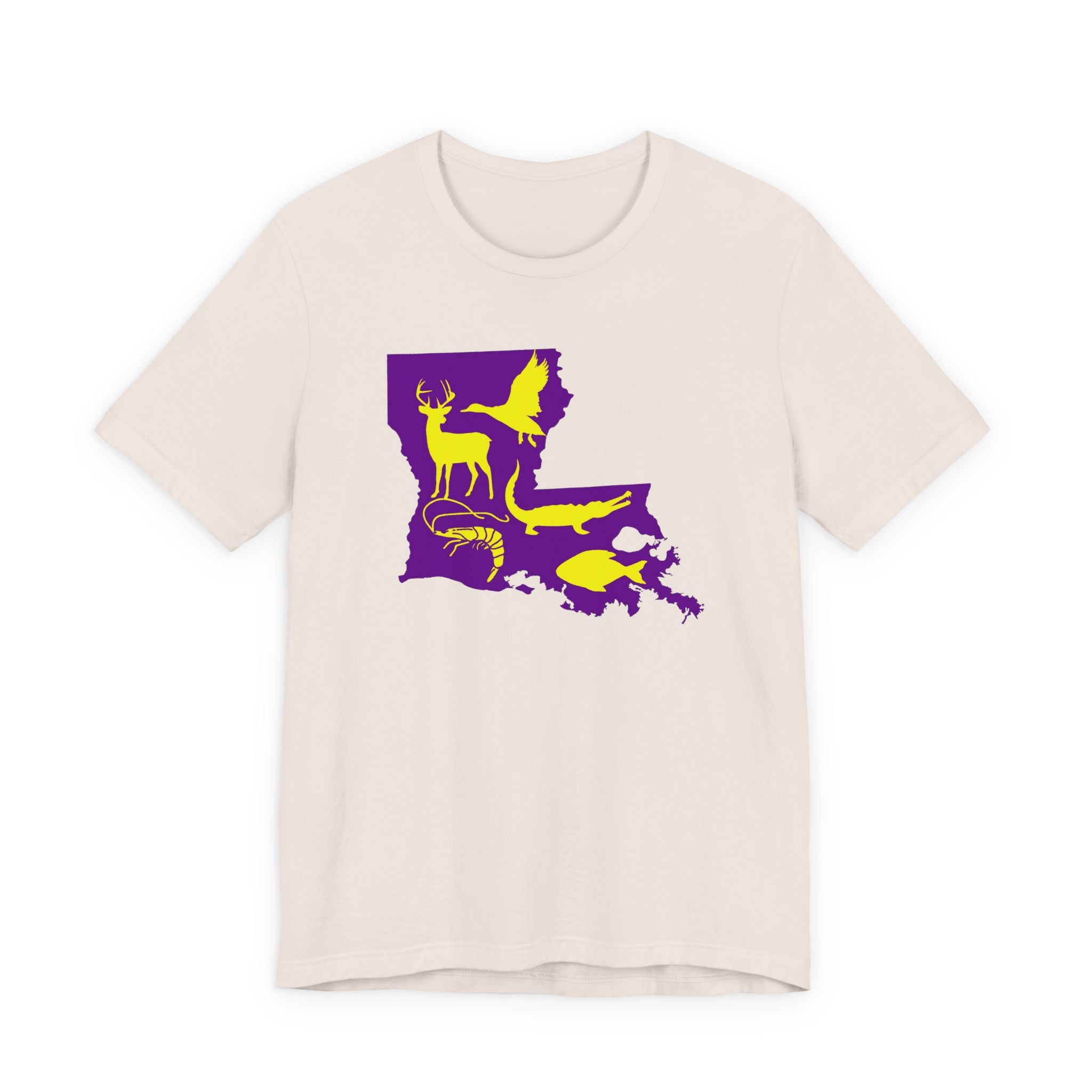 Mens Ultra Soft Jersey Short Sleeve Tee - Hunting Louisiana