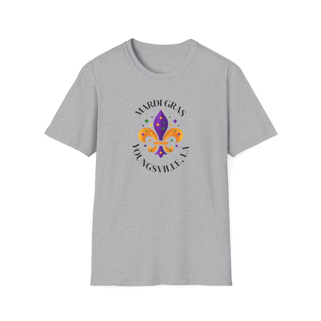 Relaxed Soft Tee for Men and Women Mardi Grad Youngsville La