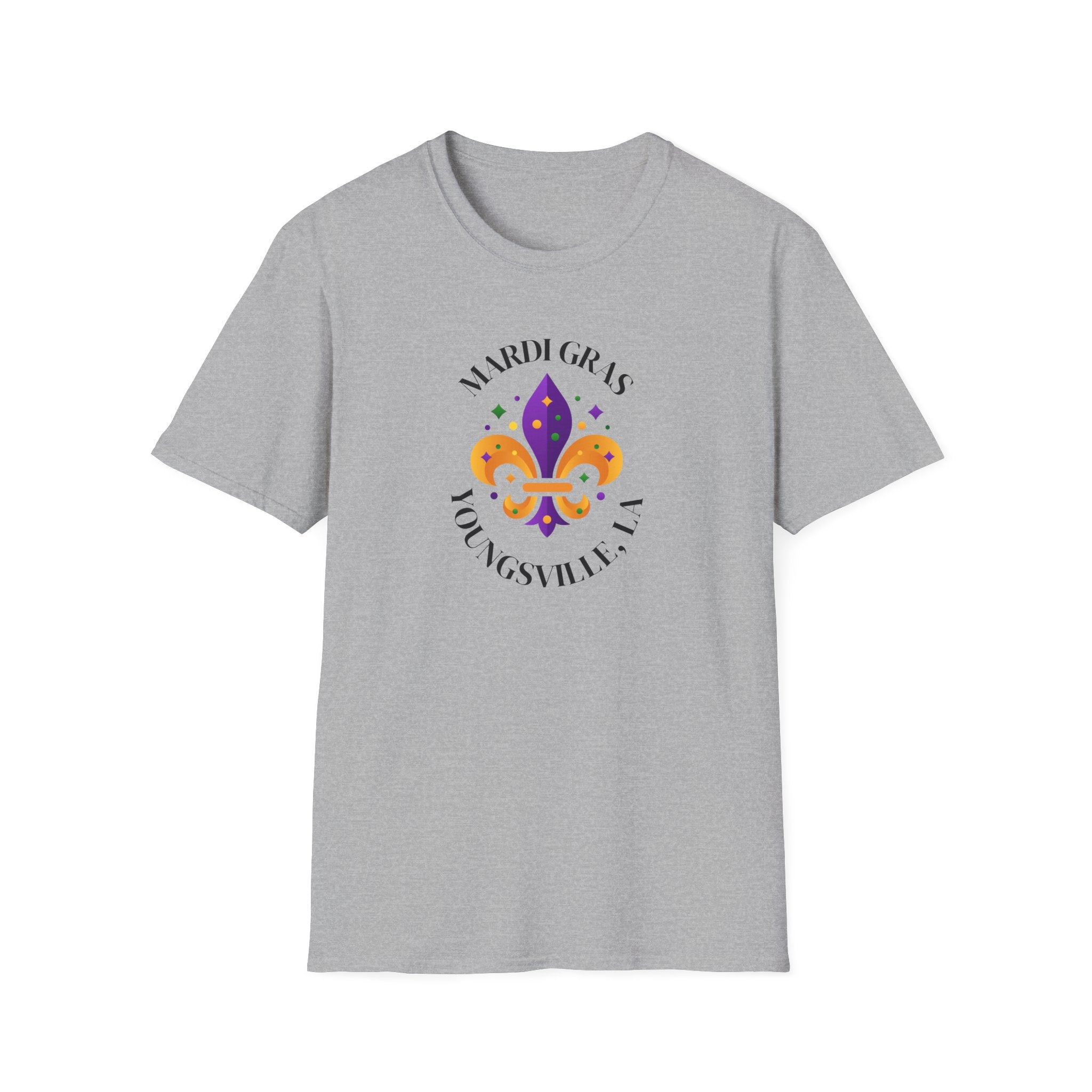 Relaxed Soft Tee for Men and Women Mardi Grad Youngsville La