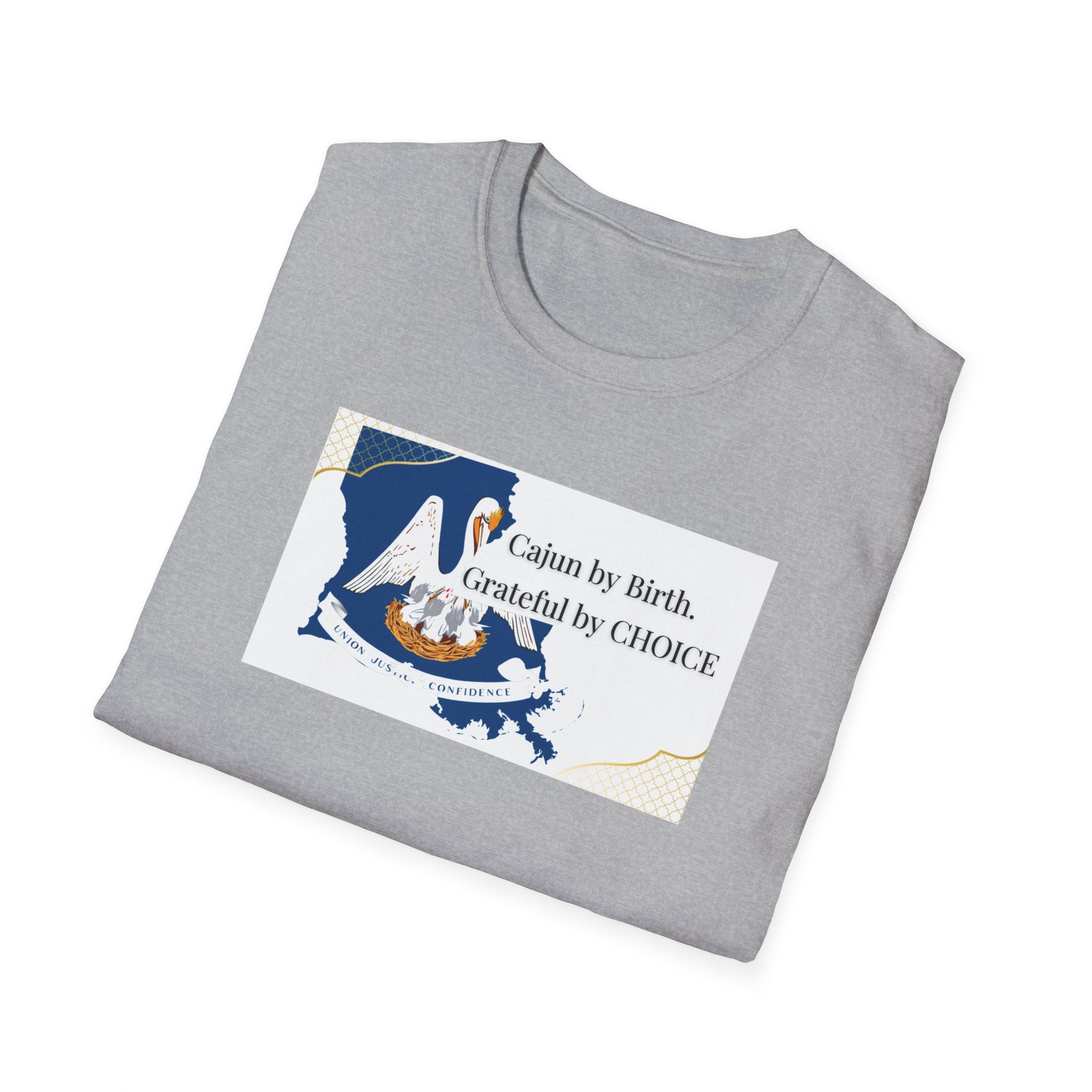 Soft Relaxed Tee Men and Women - Cajun By Birth Grateful by Choice
