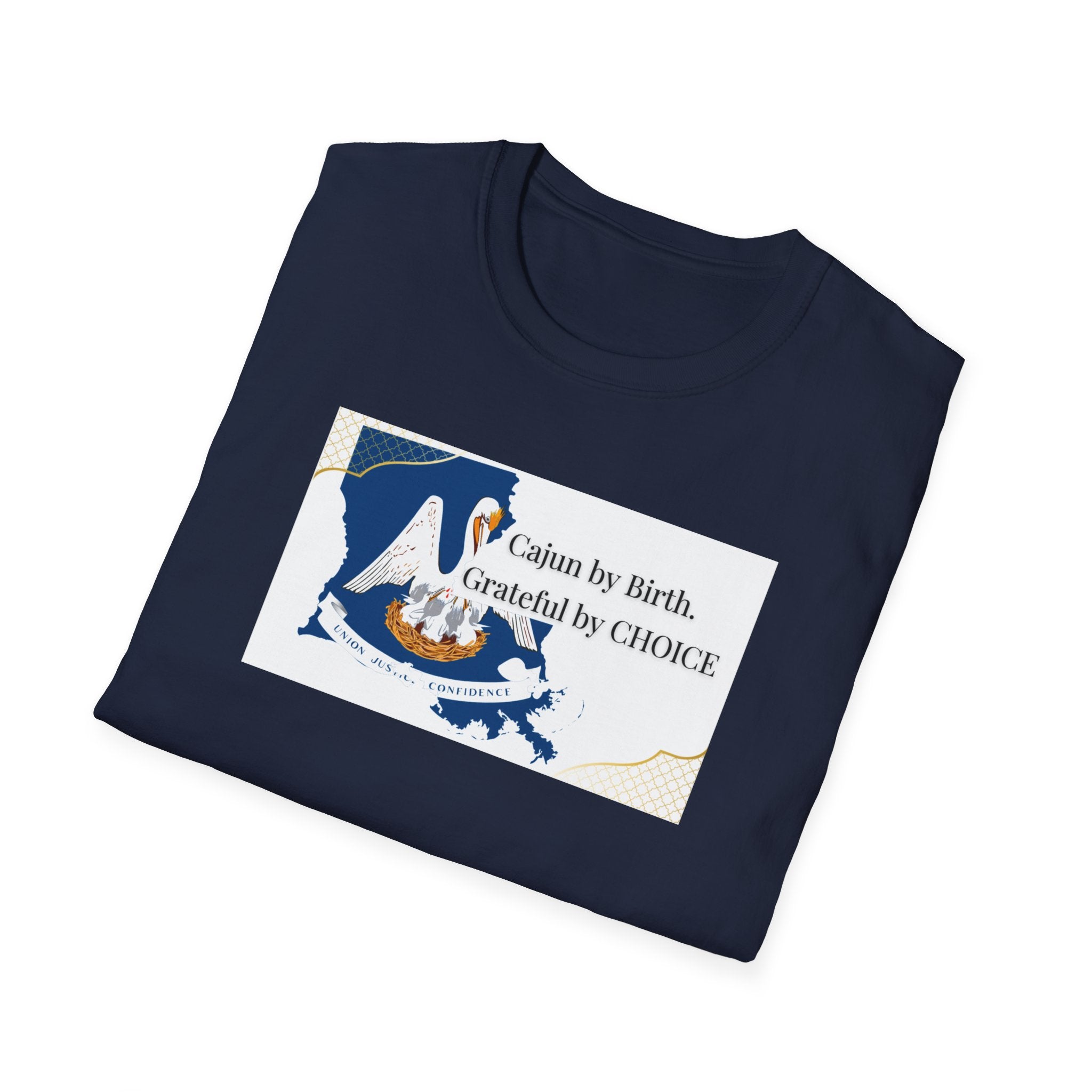 Soft Relaxed Tee Men and Women - Cajun By Birth Grateful by Choice
