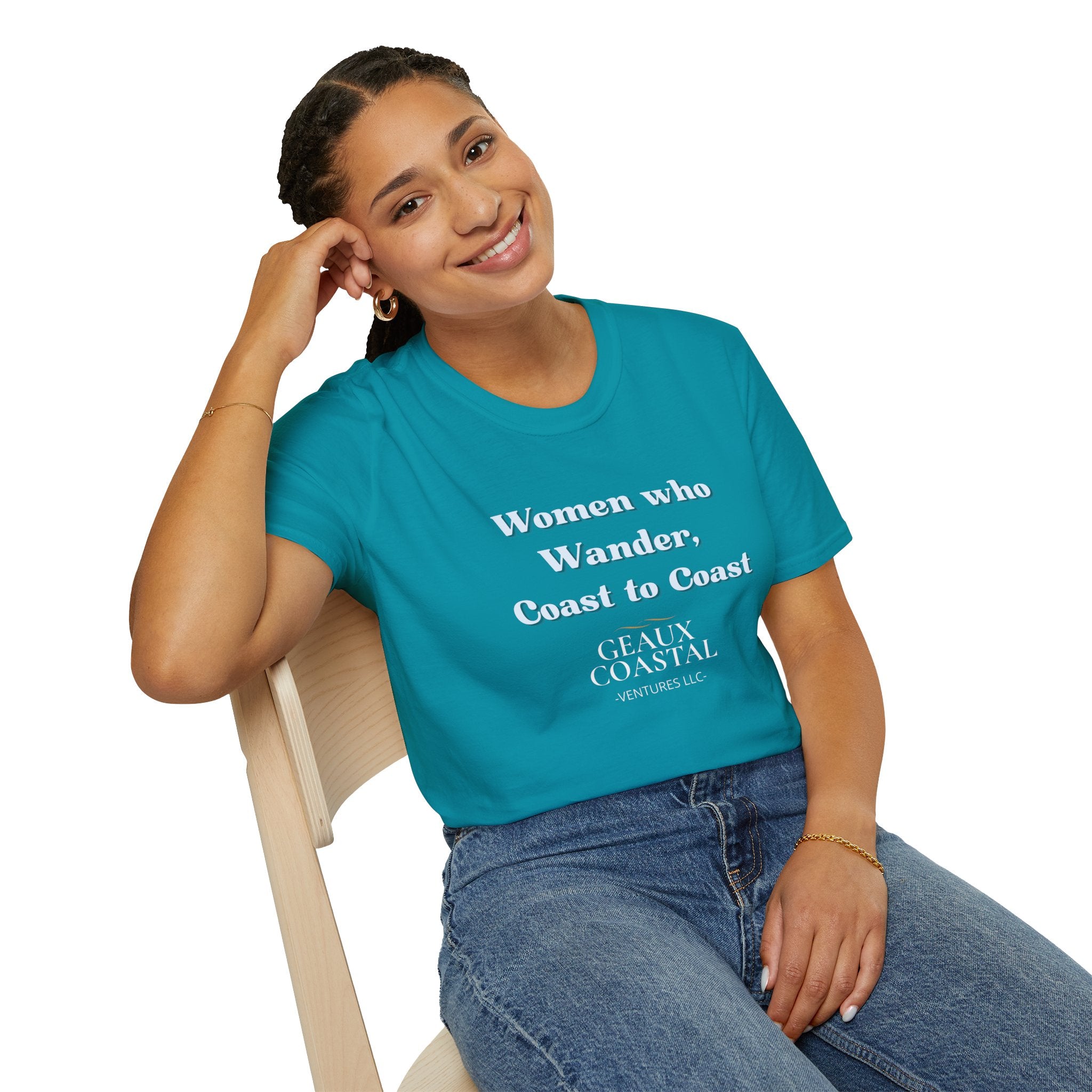 Women Soft Relaxed Tee - Women who wander coast to coast