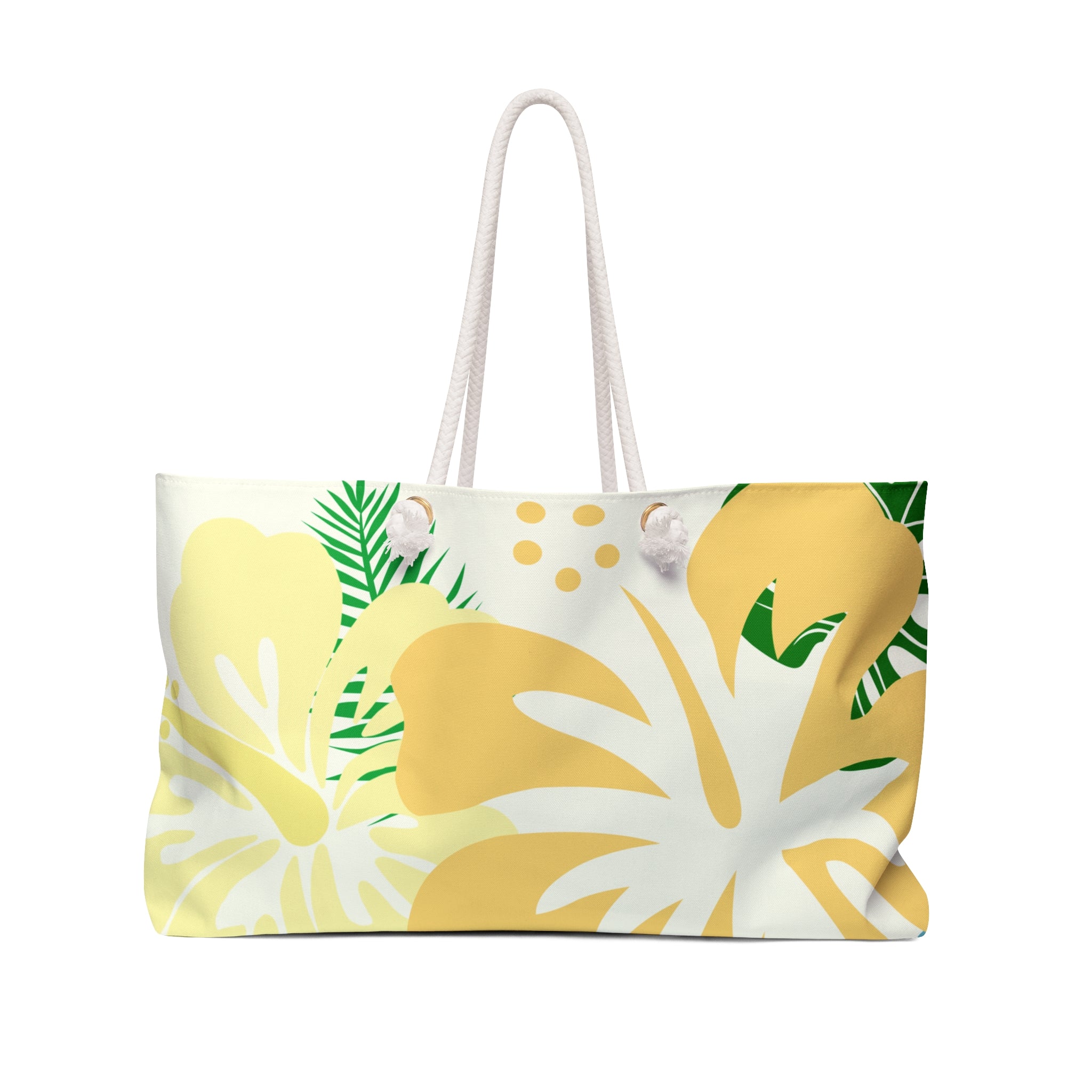 Weekender Bag - Beige and Blue Holiday Bag