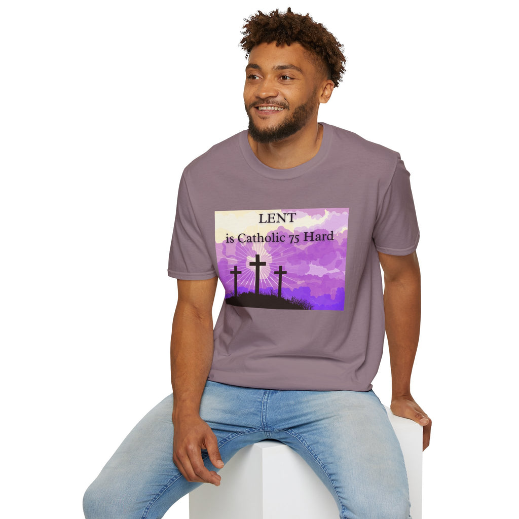 Relaxed Soft Tee Men & Women - Colorful Lent is Catholic 75 Hard