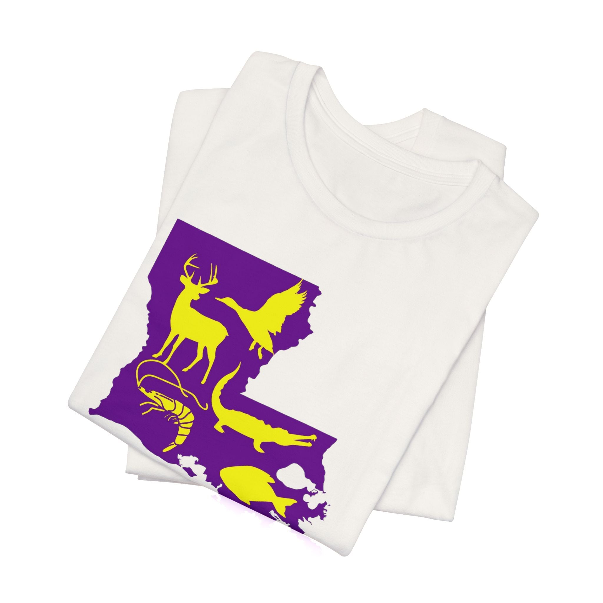 Mens Ultra Soft Jersey Short Sleeve Tee - Hunting Louisiana