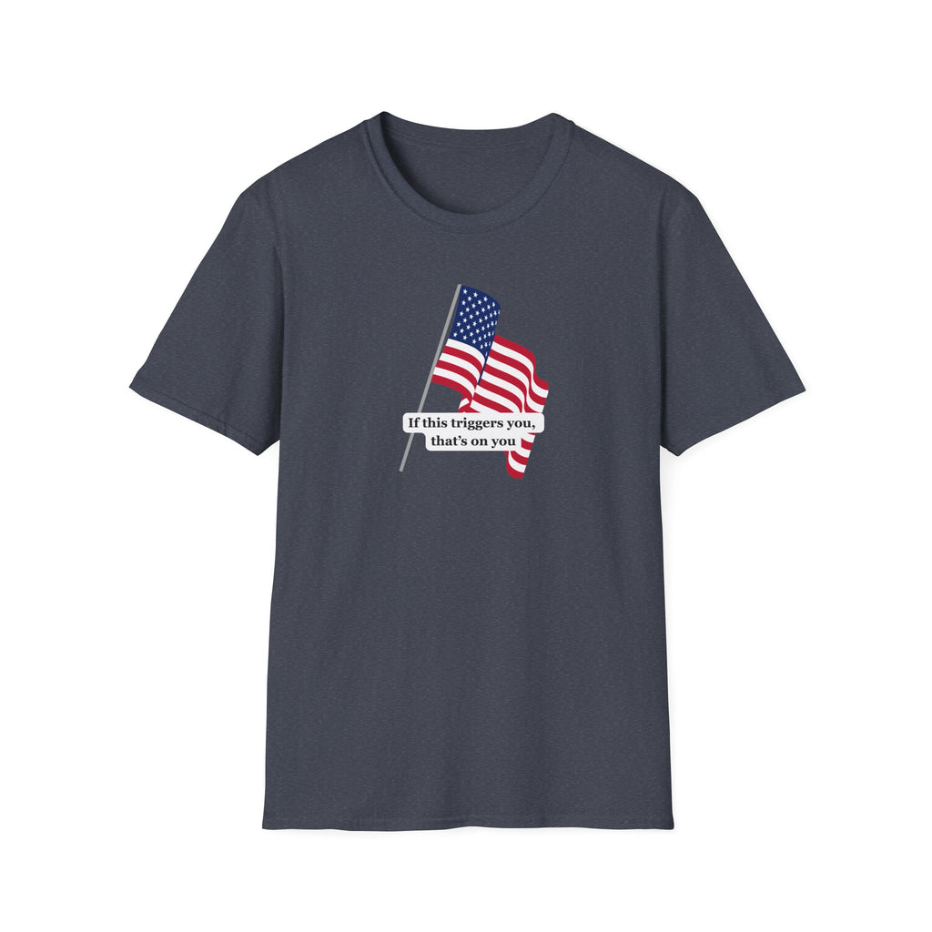 Relaxed Mens Soft Tee - Trigger by the flag