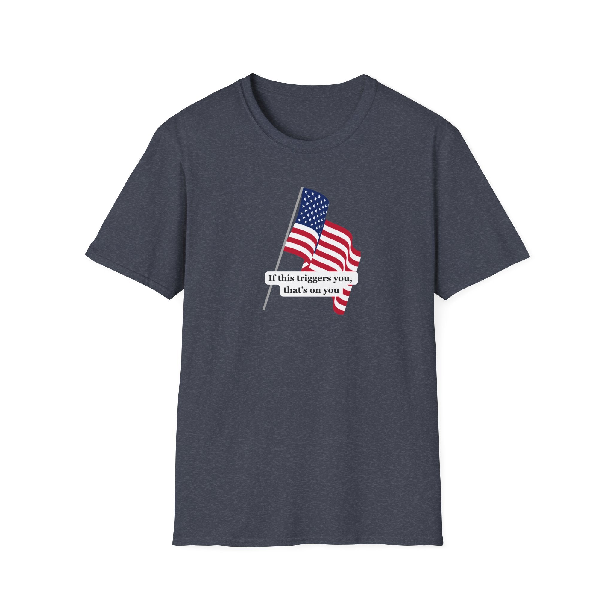 Relaxed Mens Soft Tee - Trigger by the flag