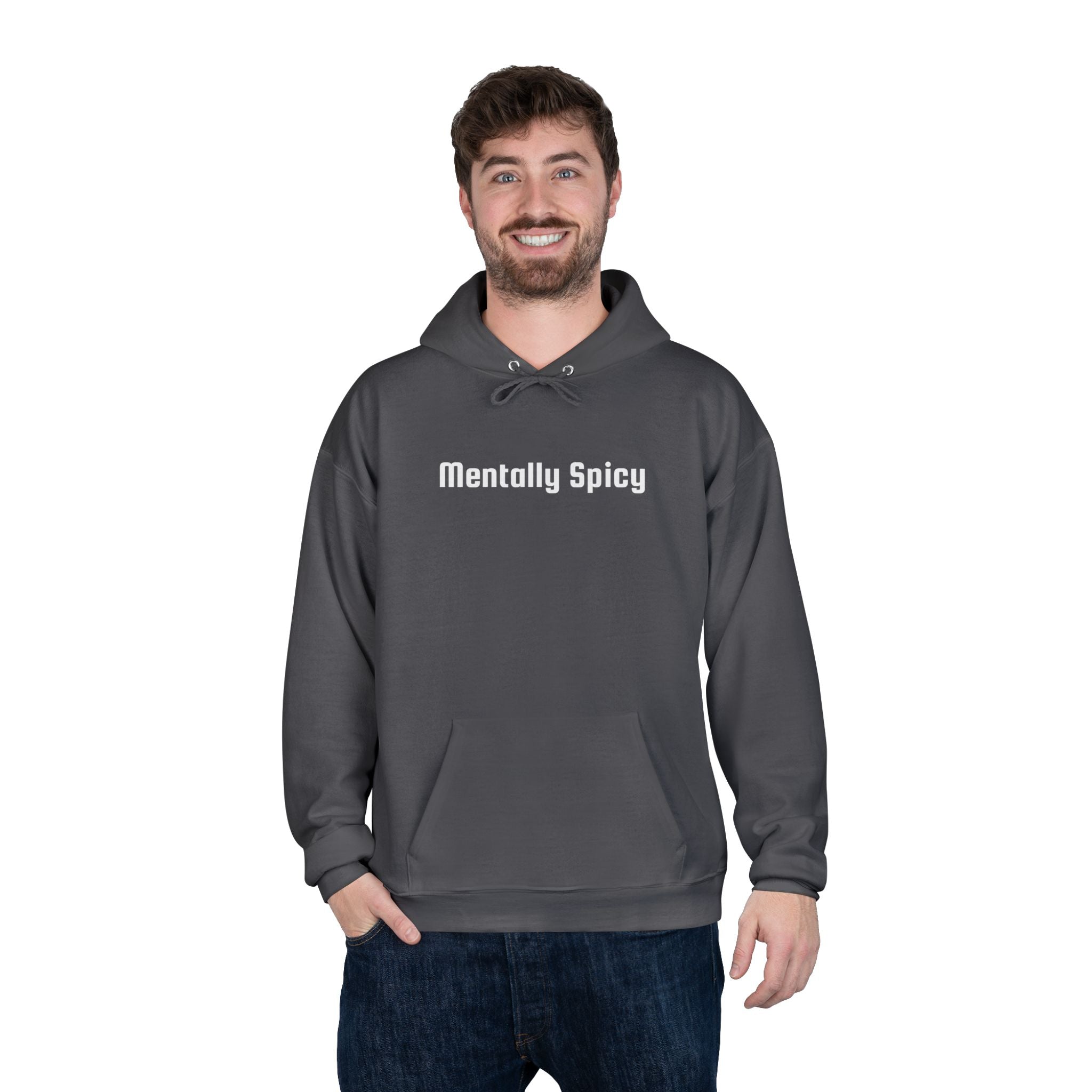 Men and Women - Relaxed - Pullover Hoodie Sweatshirt - Mentally Spicy Dark Colors