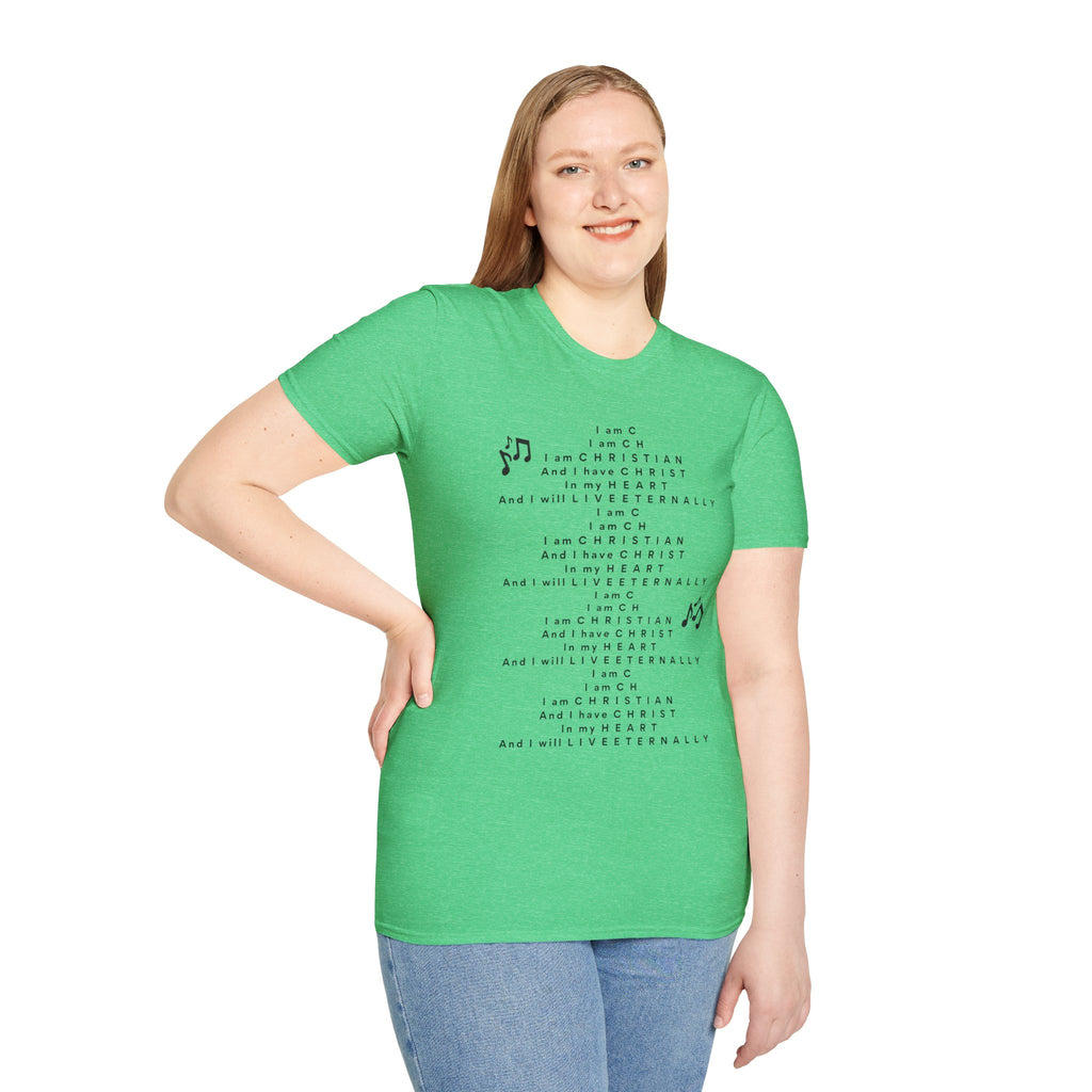 Men & Woman Softstyle T-Shirt - "C-h-r-i-s-t-i-a-n" "Song"