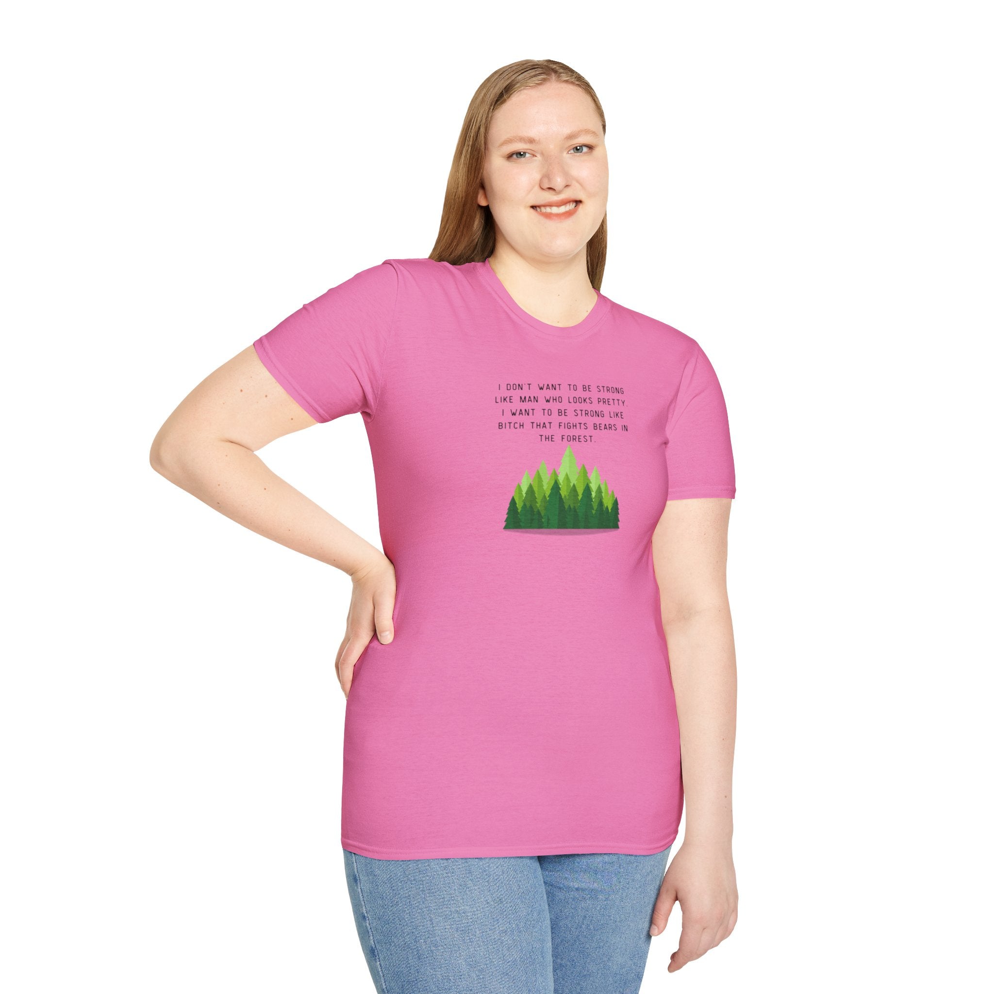Women's Soft Relaxed Tee - Strong Women - bear