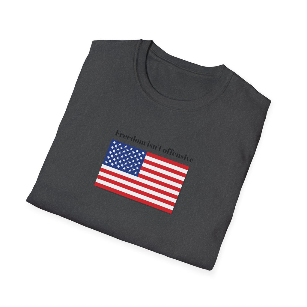 Relaxed Mens Soft Tee - Freedom isn't offensive