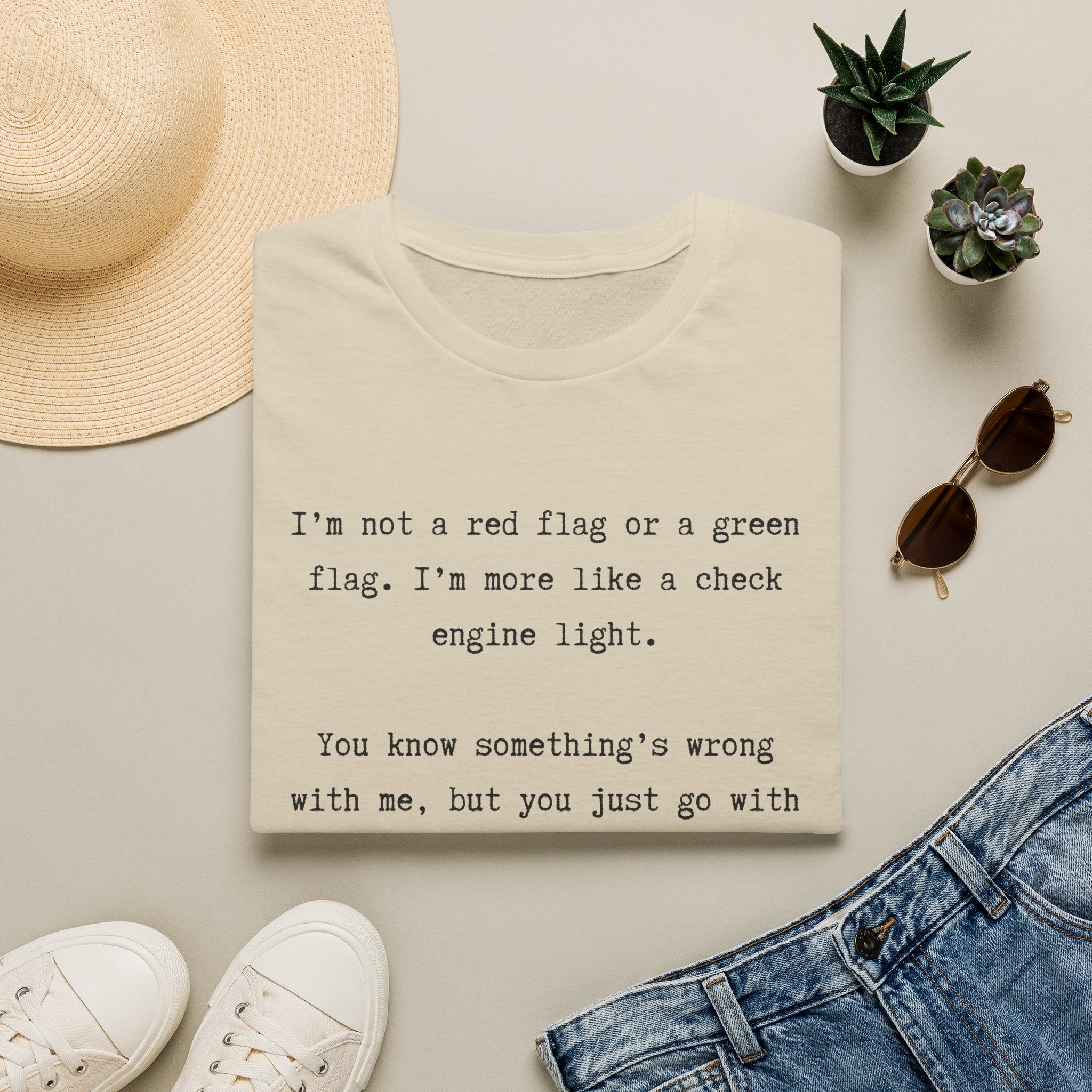 Men and Women Soft Relaxed T Shirts - Green light