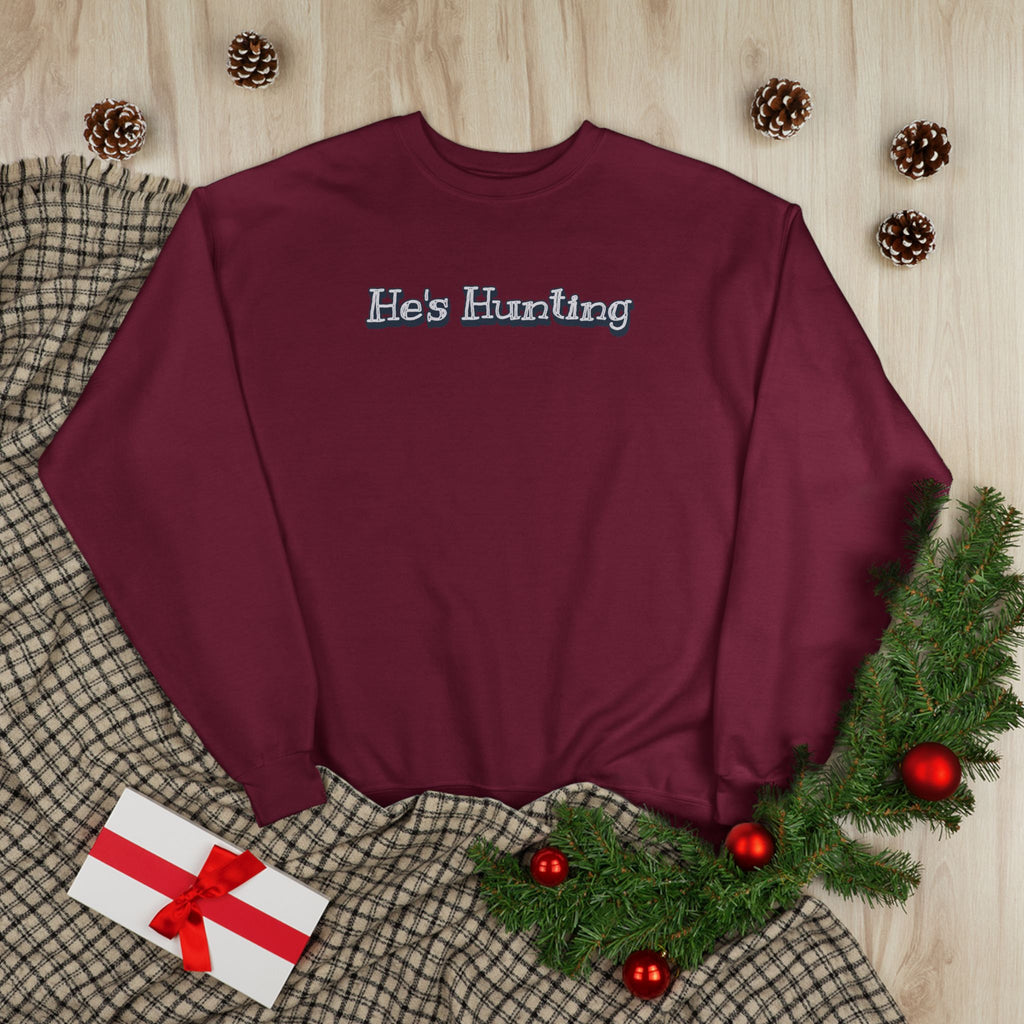 Soft 50/50 Women's Sweatshirt - He's Hunting (Relaxed Fit)