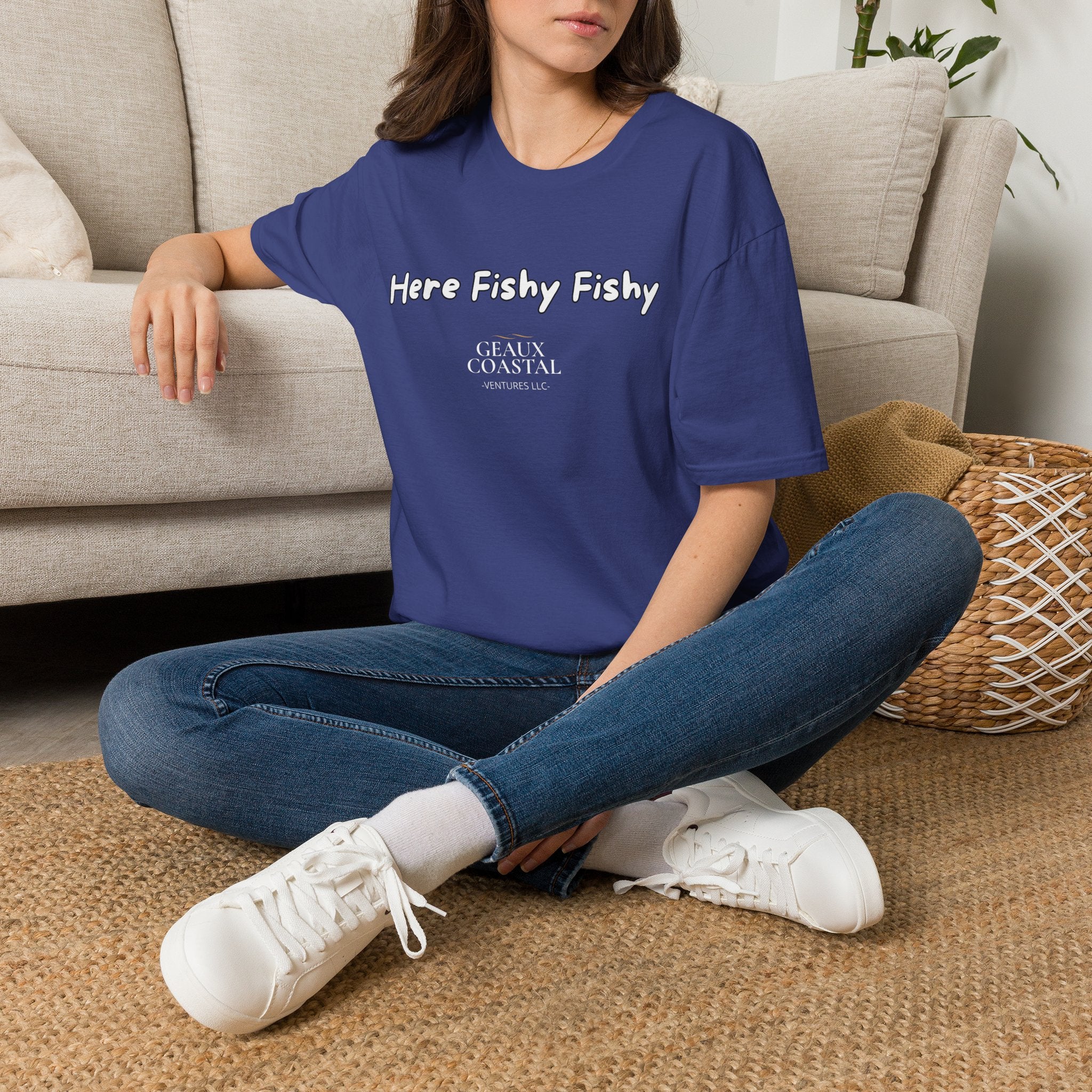 Men and Women ( Soft ) t Shirt - Here Fishy Fishy with Funny BACK - Regular Fit