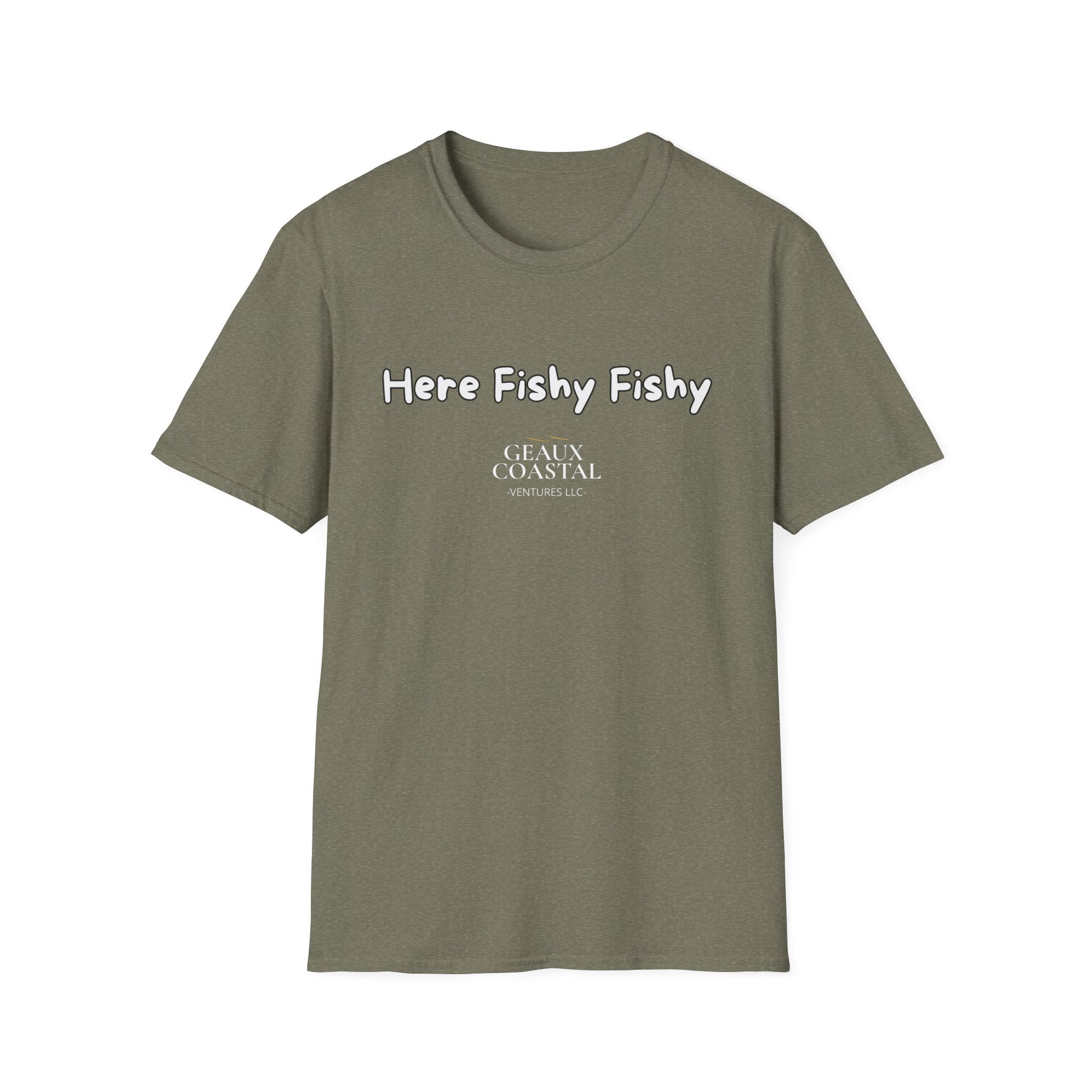 Men and Women ( Soft ) t Shirt - Here Fishy Fishy with Funny BACK - Regular Fit