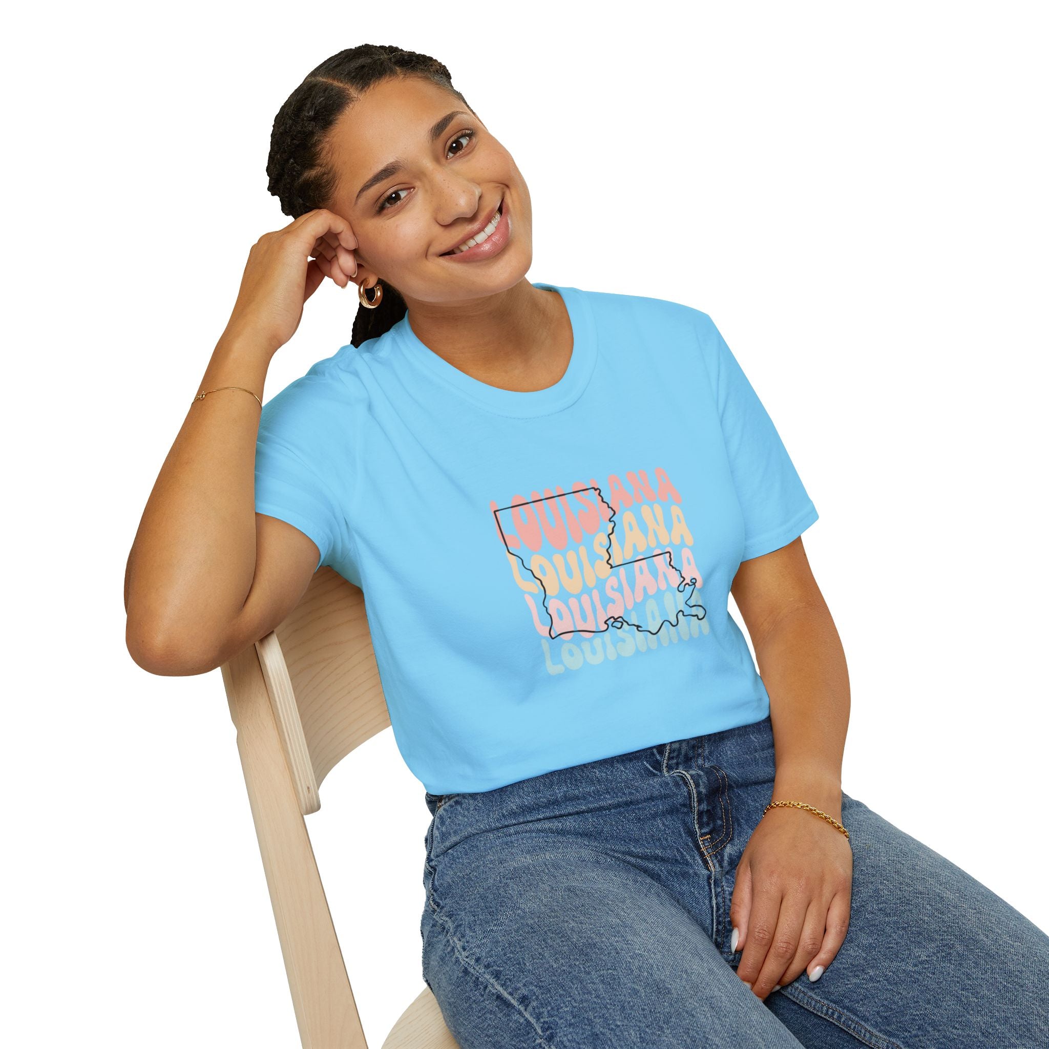 Womens Soft Relaxed Tee - Louisiana