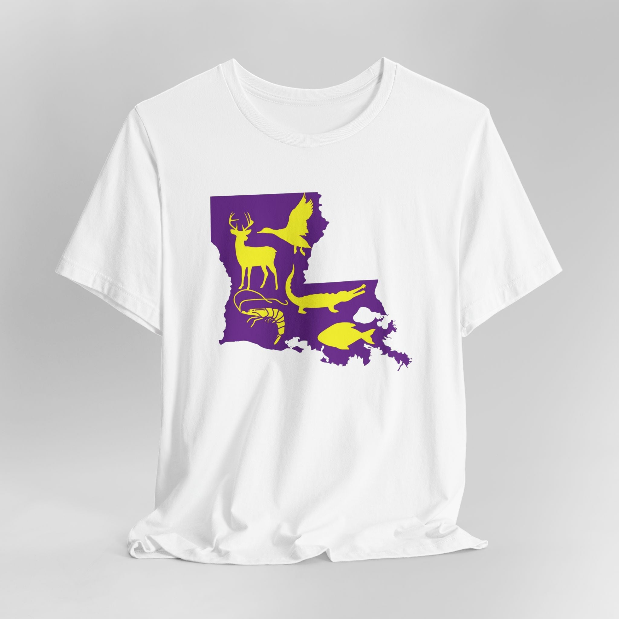 Mens Ultra Soft Jersey Short Sleeve Tee - Hunting Louisiana