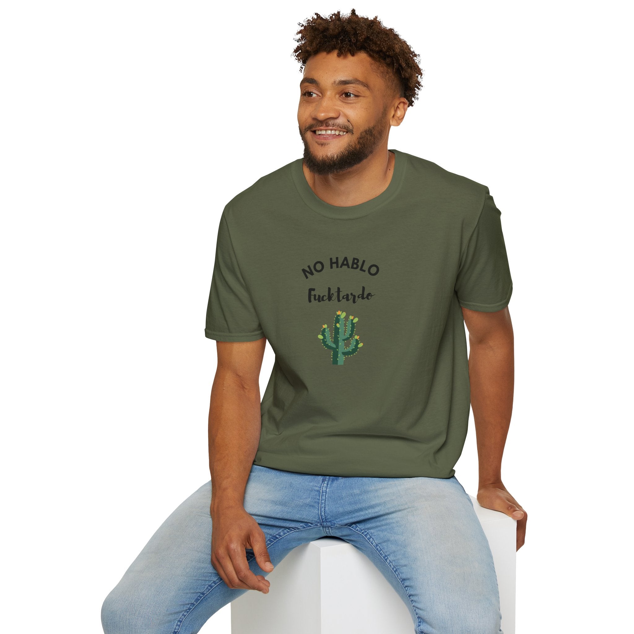 Relaxed Tee - Men & Women - No Hablo with 1 Cactus