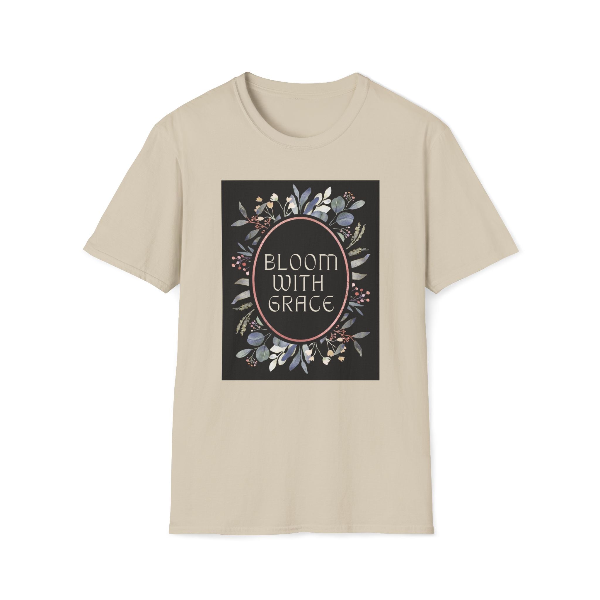 Women's Relaxed Tee - Bloom with Grace Back flowers