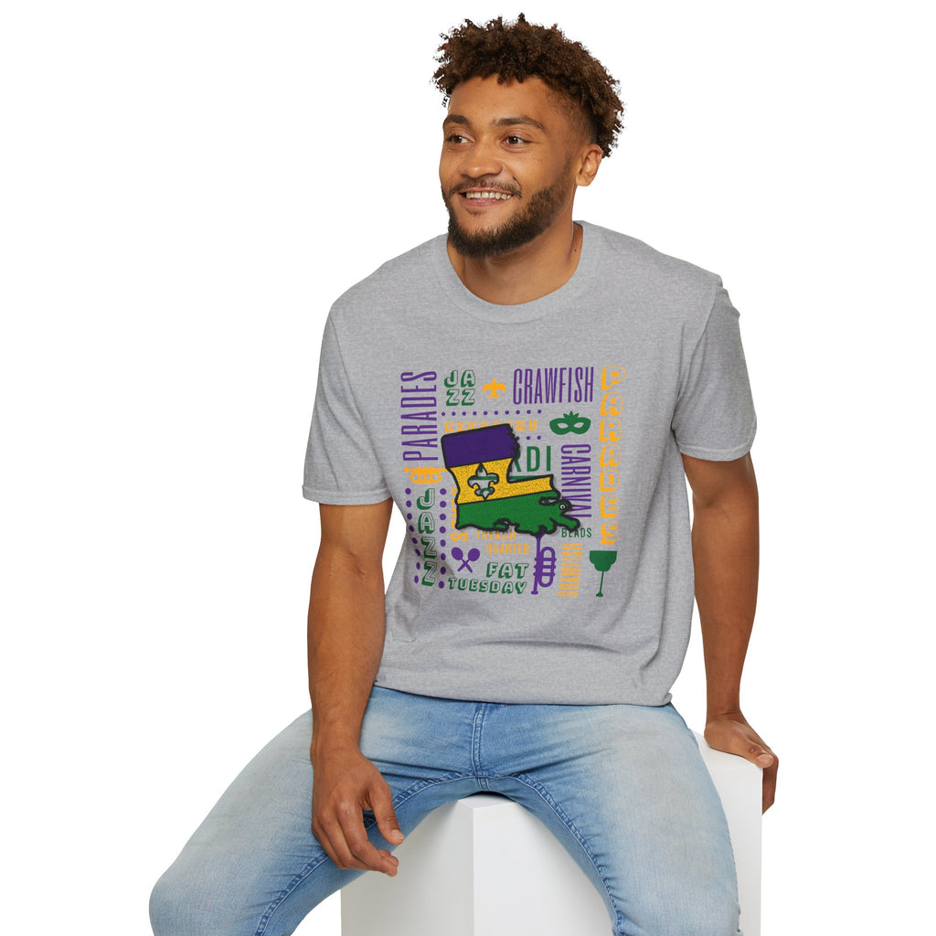 Relaxed Soft T Shirt - Men and Women - louisiana
