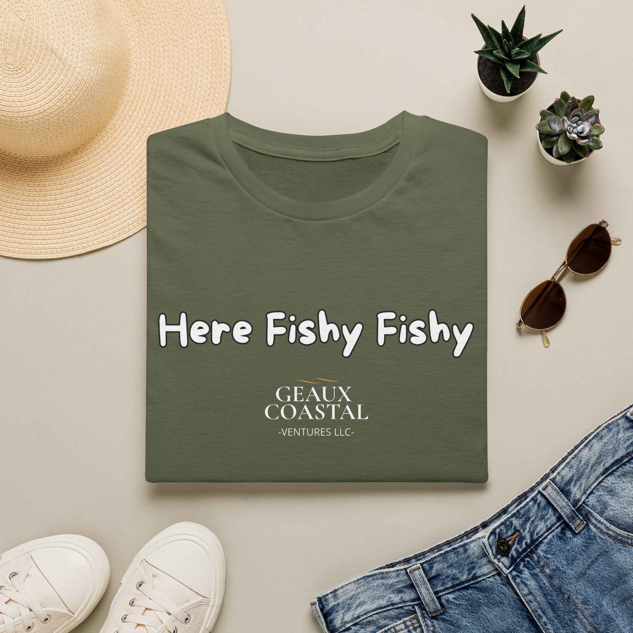 Men and Women ( Soft ) t Shirt - Here Fishy Fishy with Funny BACK - Regular Fit