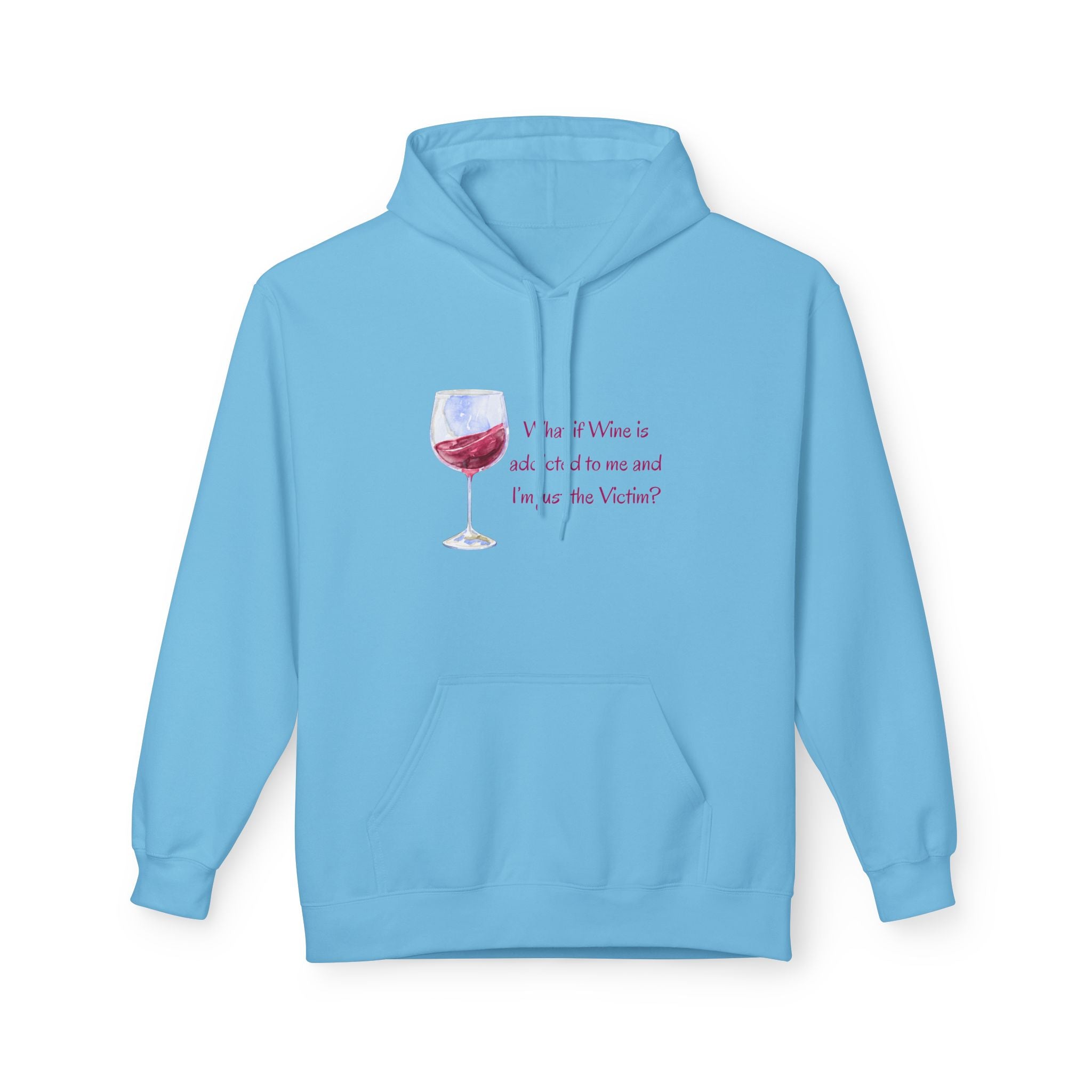Woman Midweight Softstyle Fleece Hoodie - Wine addicted to me
