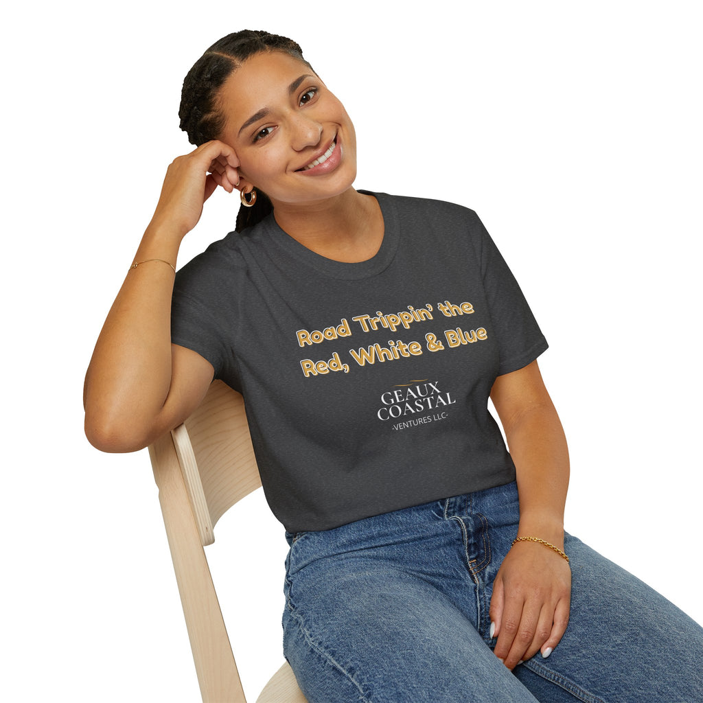 Men or Women Relaxed Soft Tee -  Road Tripping the USA